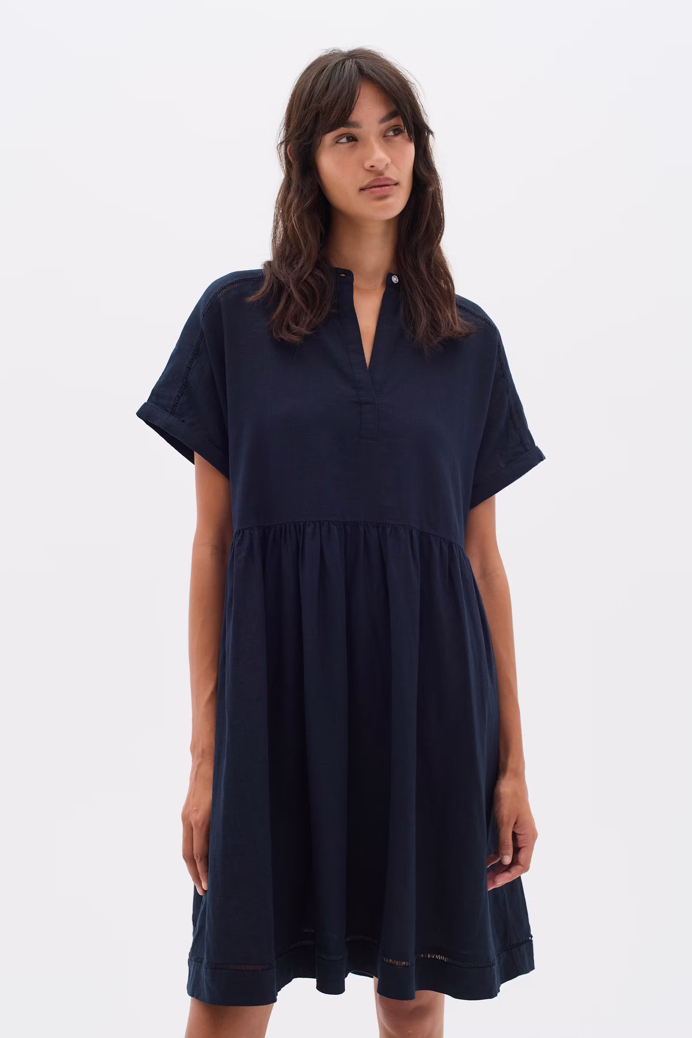 FaridaIW Linne Klänning LOOKBOOK FRONT 30110436-300005