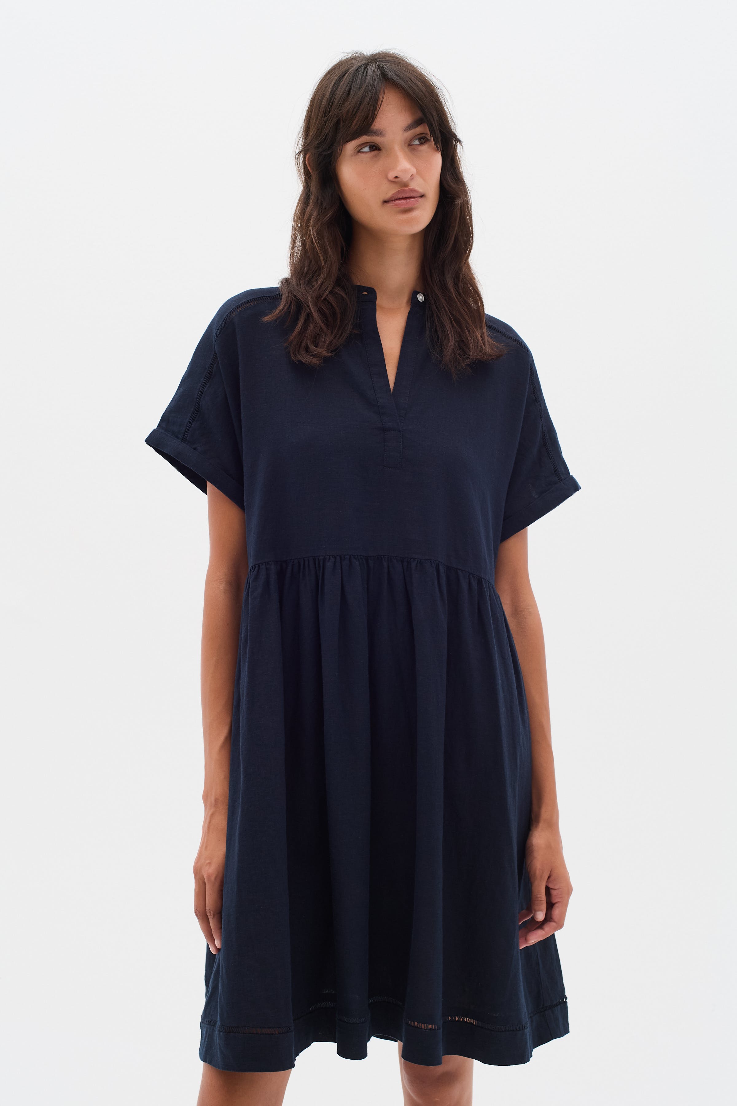 FaridaIW Linnen Jurk LOOKBOOK FRONT 30110436-300005