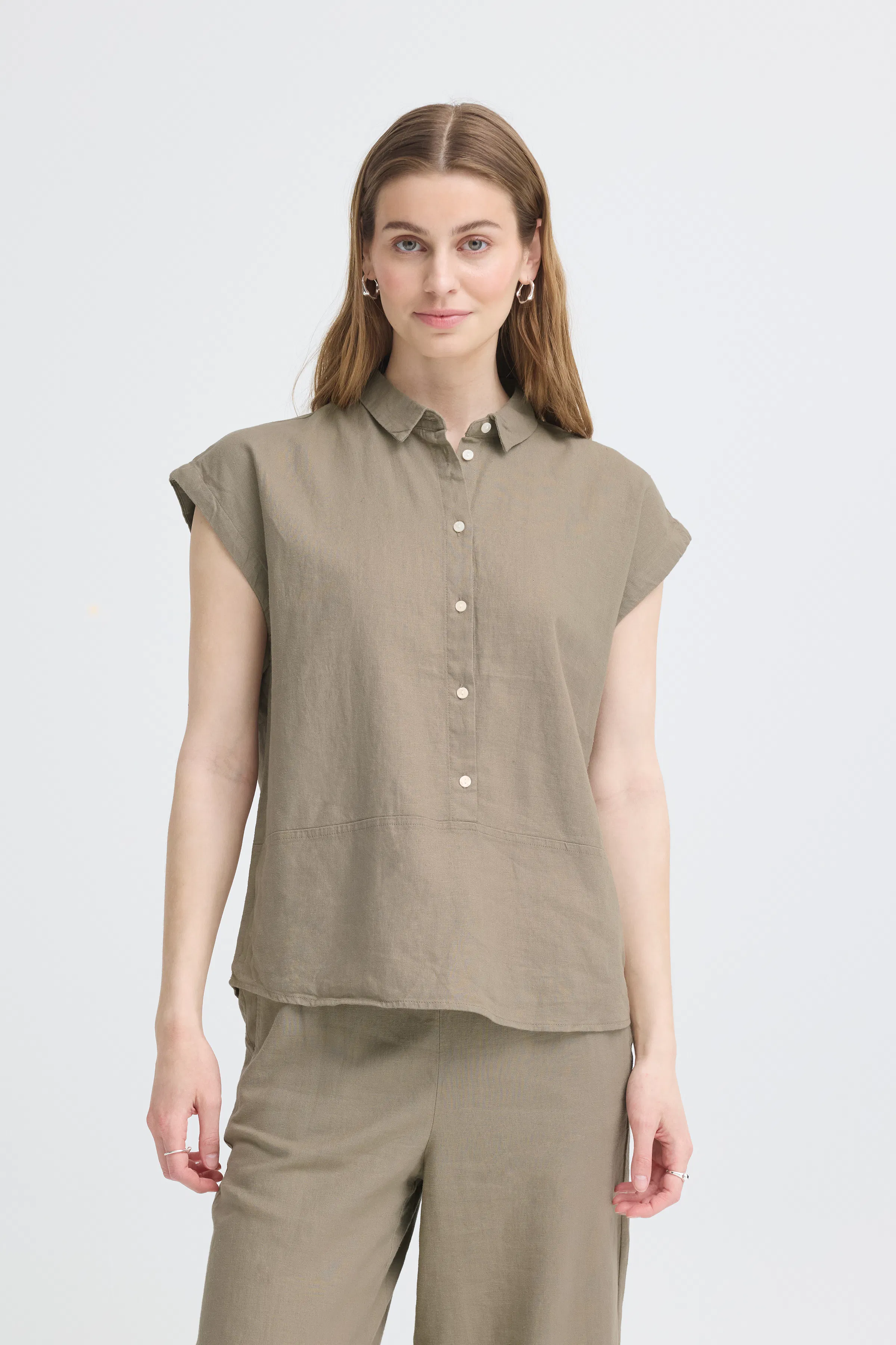 IHLINNO Kortermet bluse LOOKBOOK FRONT 20122922-171310