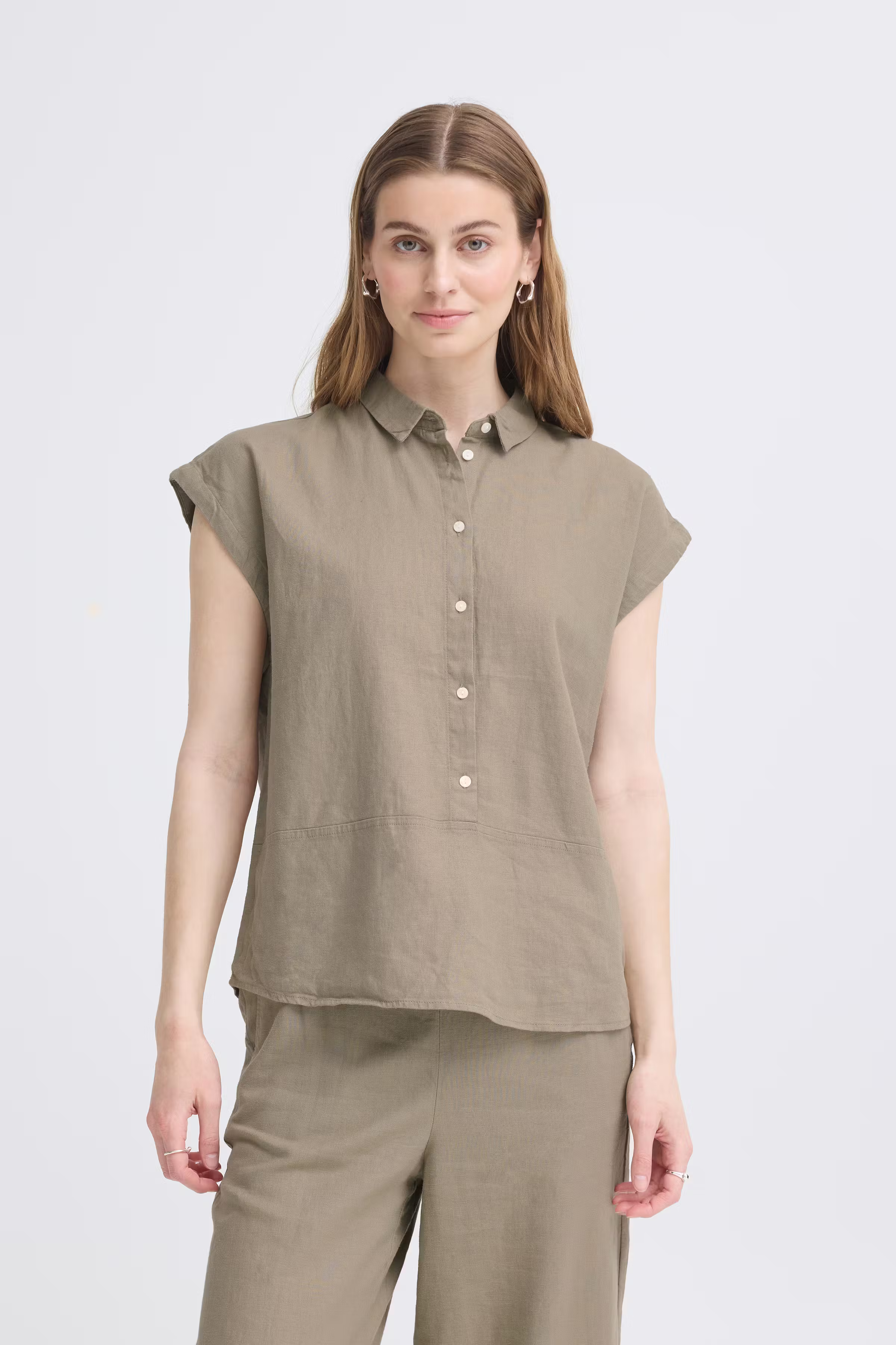 IHLINNO Kortermet bluse LOOKBOOK FRONT 20122922-171310