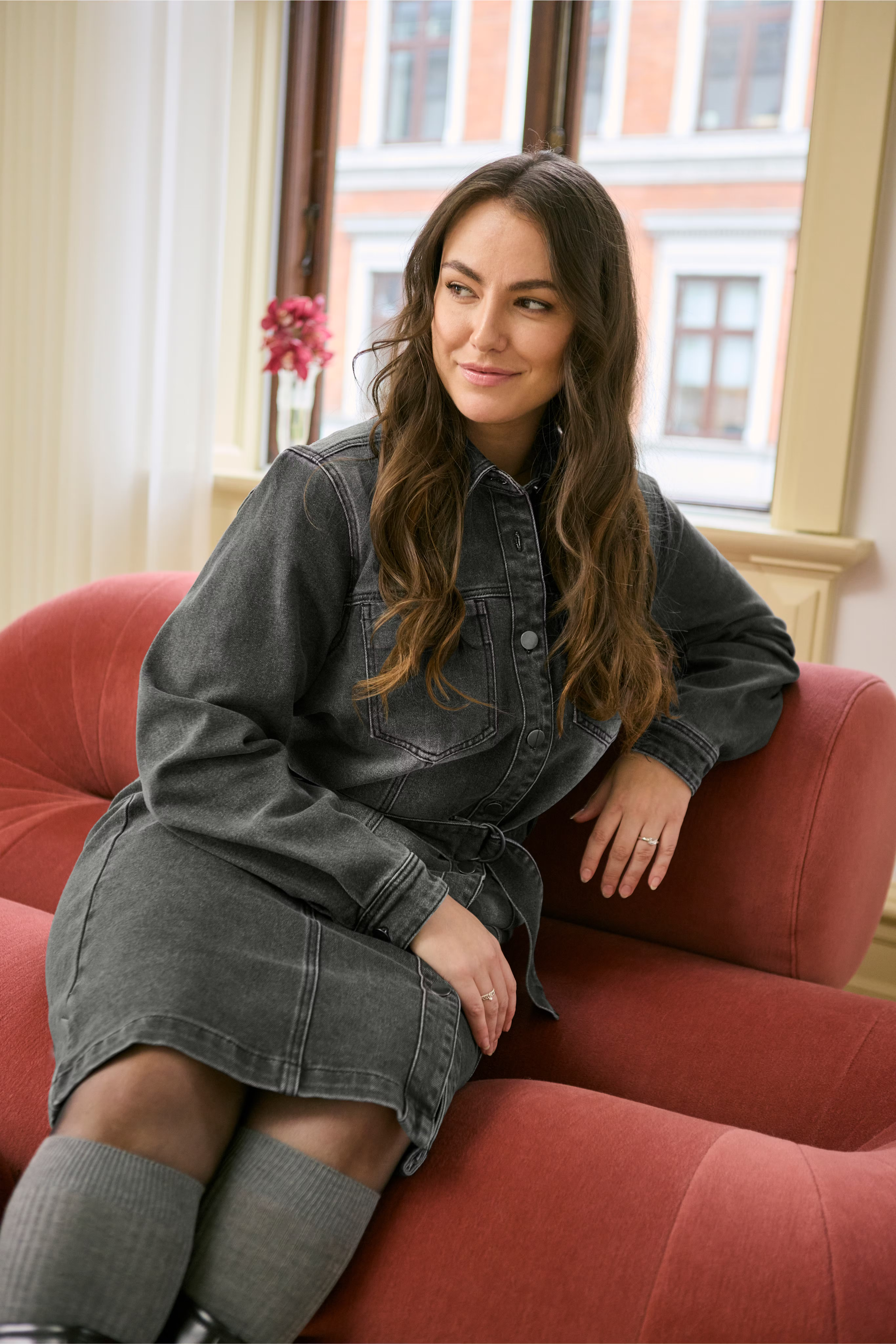 KCally Denim Dress LOCATION NONE 10583605-103162