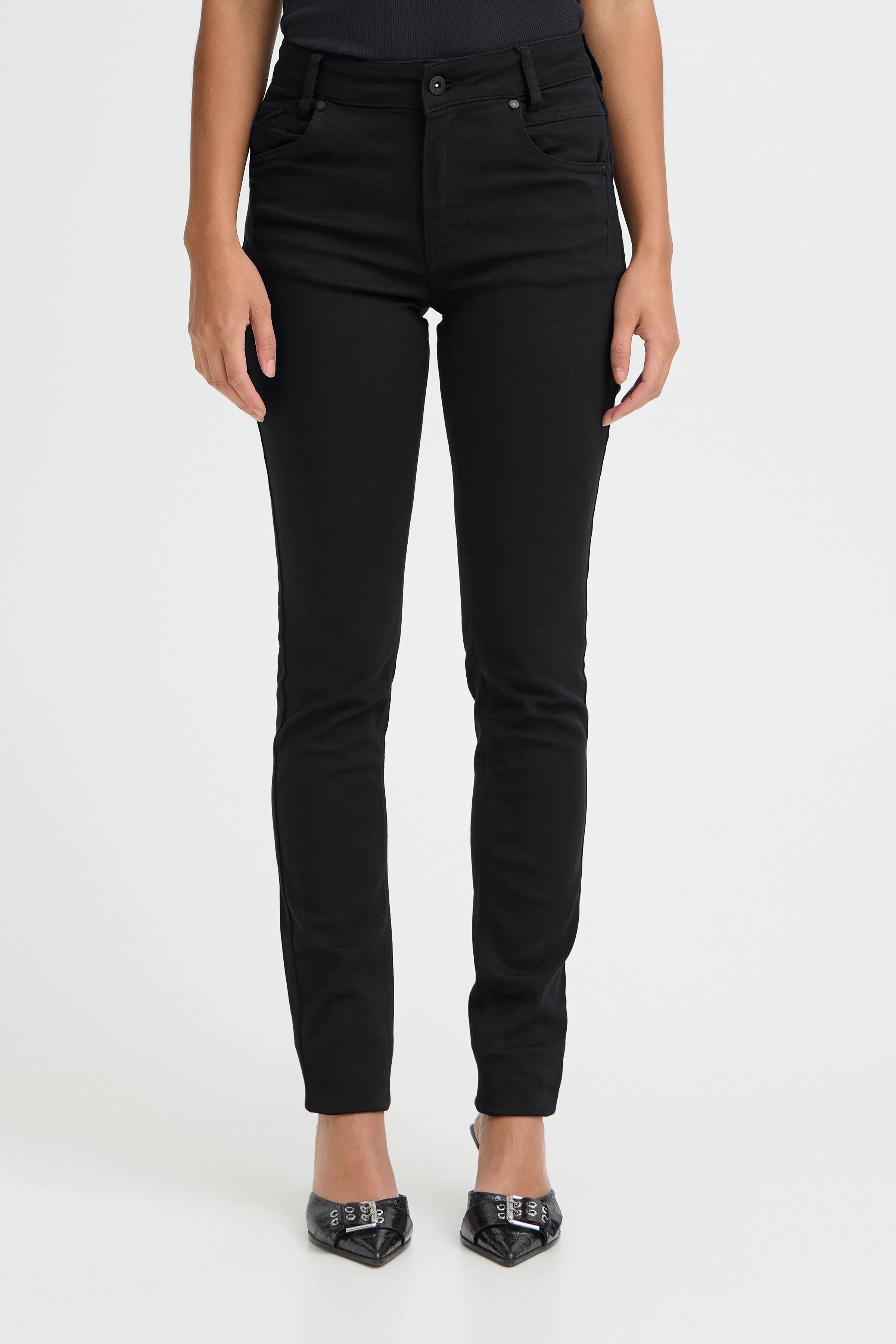 新品未使用 hiyu 2tone Black Skinny Denim サイズS PZCARMEN HW Jeans Skinny Leg in light blue denim cotton | Pulz Jeans