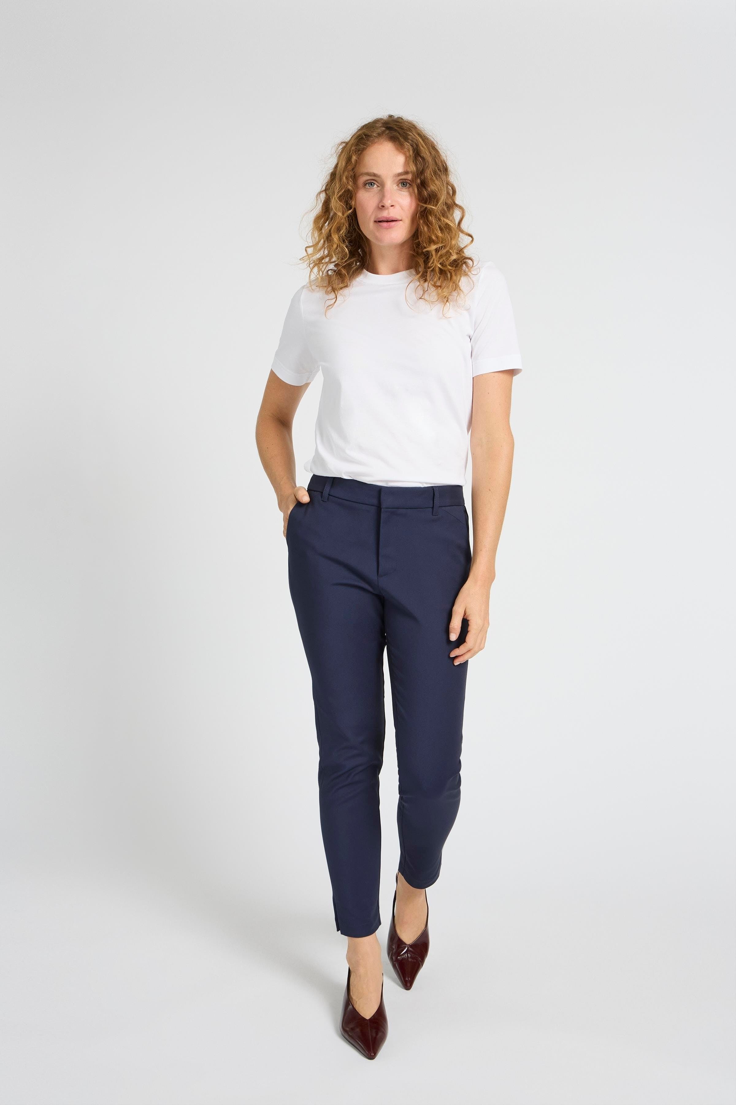 PZBINDY High Waist, Ankle Skinny Leg Bukser LOCATION NONE 50210331-194020