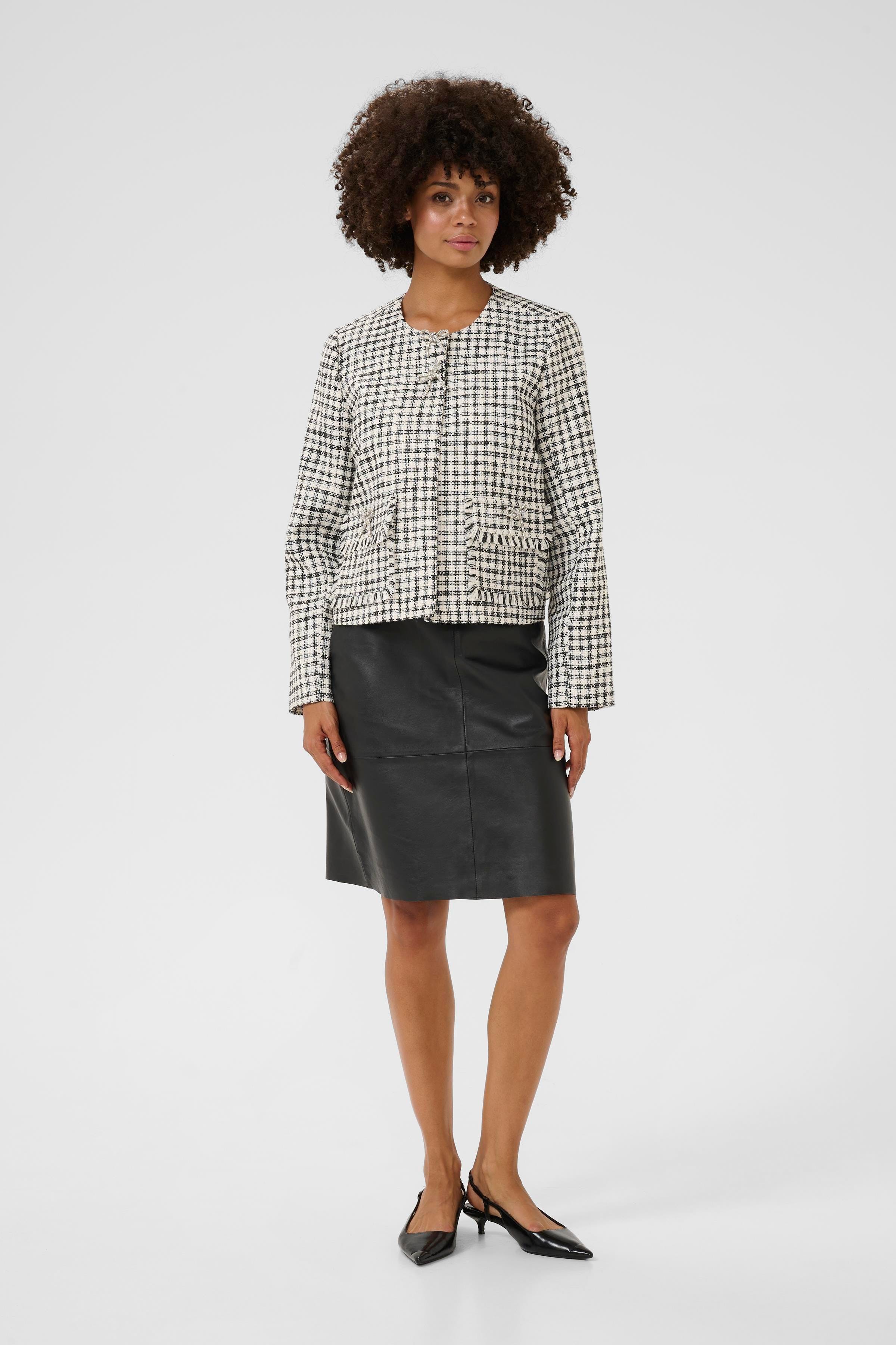 CUheaven Bouclé jas met strikjes LOOKBOOK FRONT 50112519-108698