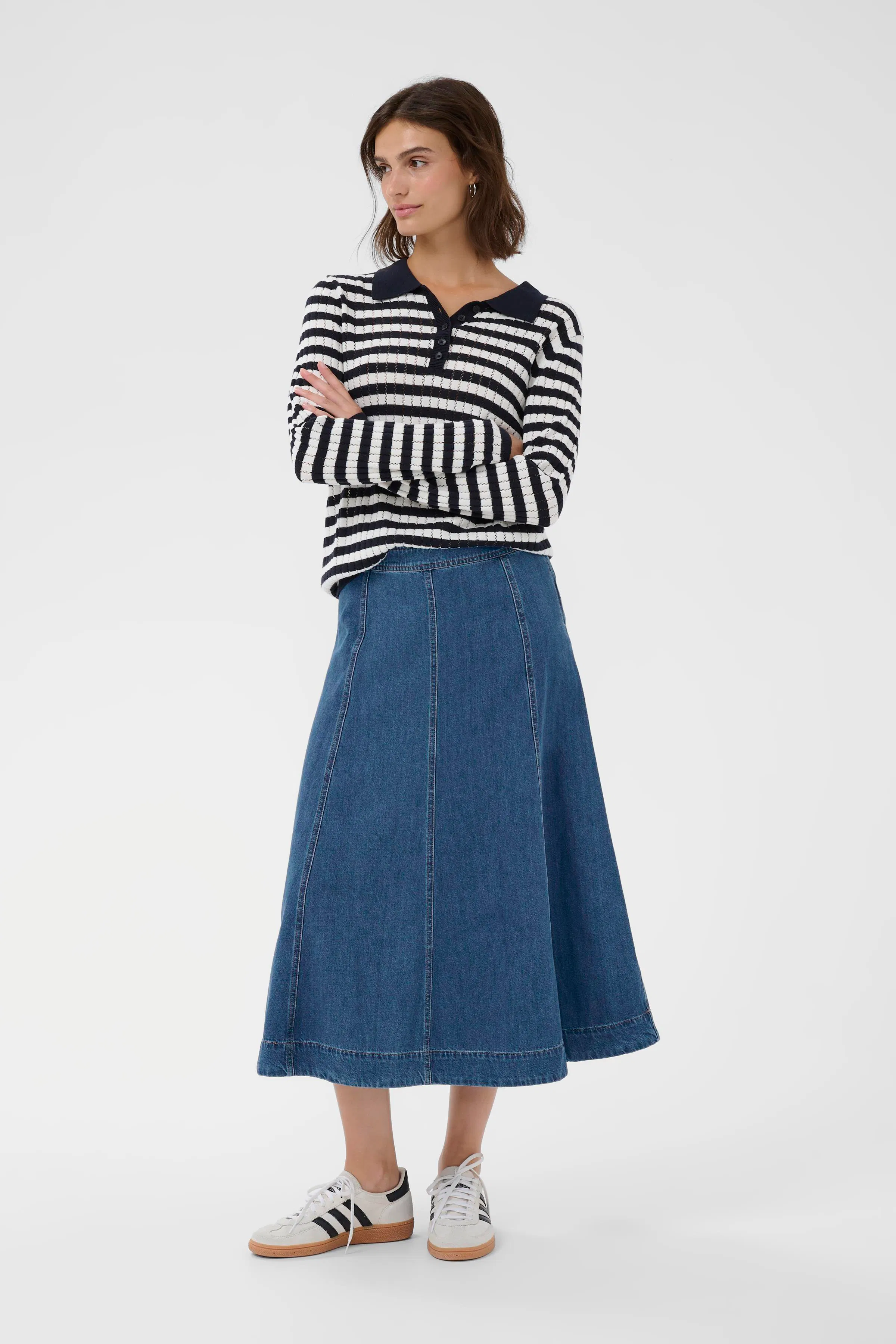 PetrinaPW Denimskjørt LOOKBOOK FRONT 30310275-300156