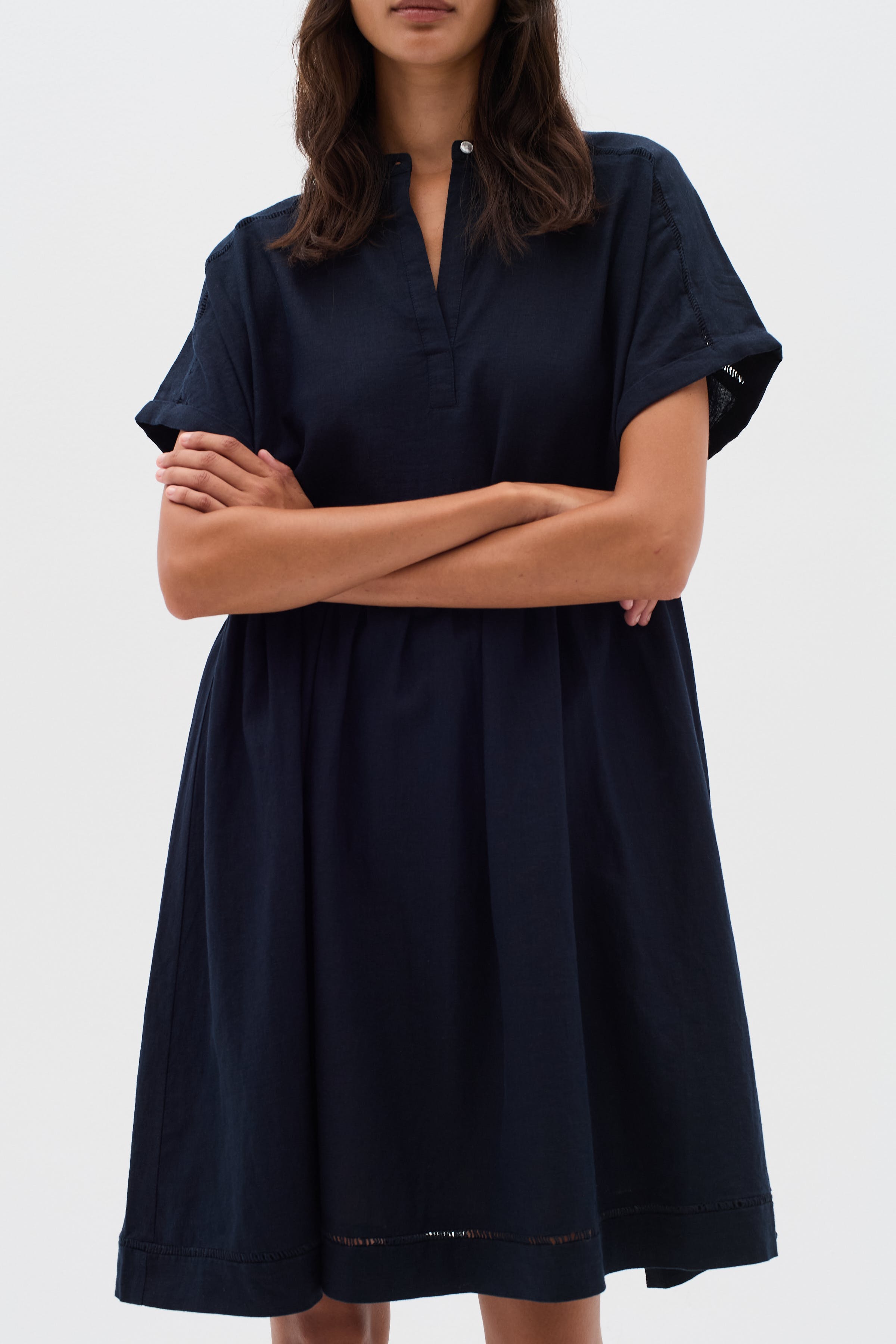 FaridaIW Linnen Jurk LOOKBOOK FRONT 30110436-300005