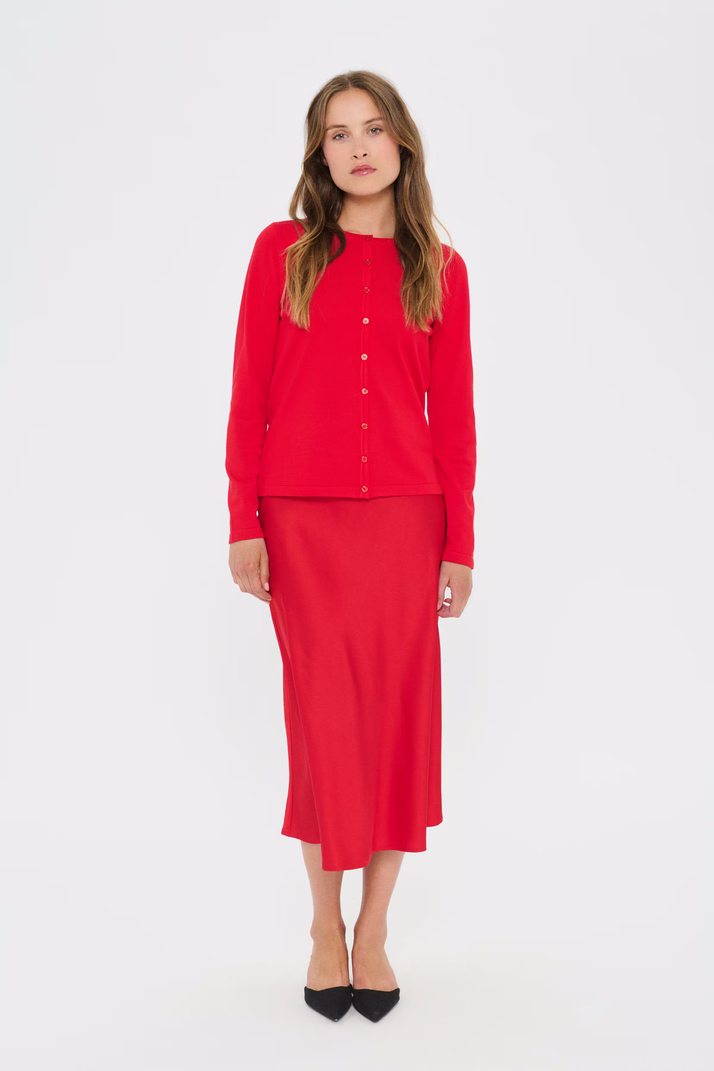 MilaSZ R-Neck Cardigan LOOKBOOK FRONT 30500005-181663