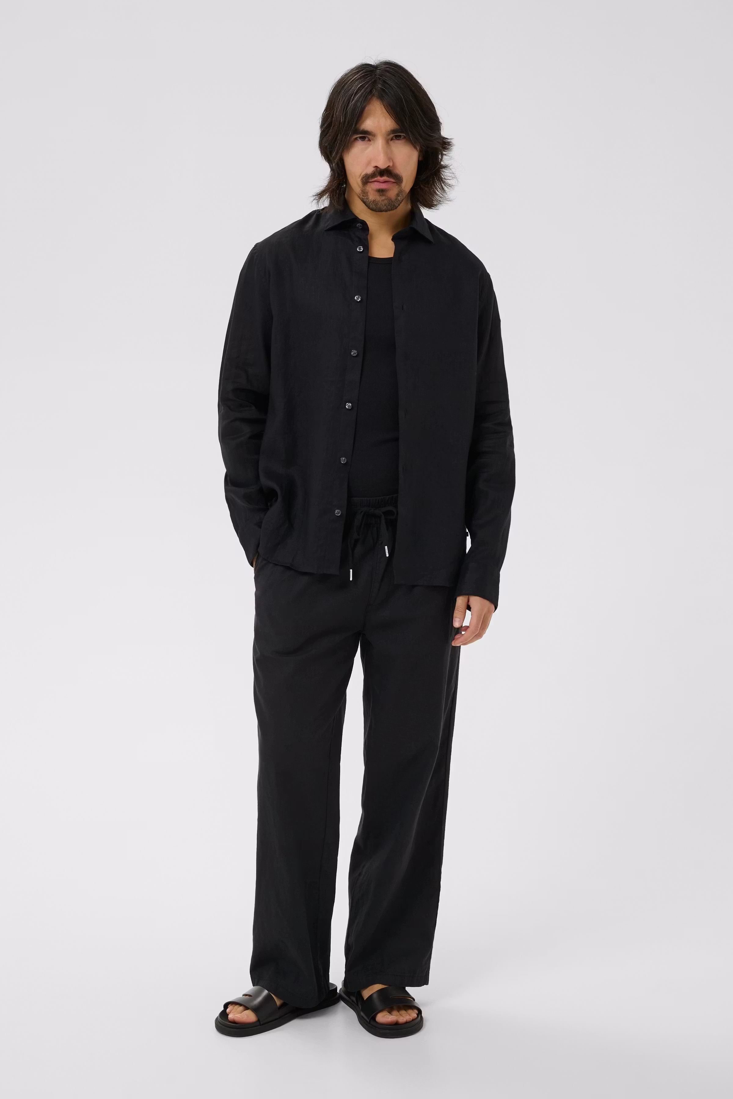 MAmarc linnen overhemd LOOKBOOK FRONT 30205841-300275