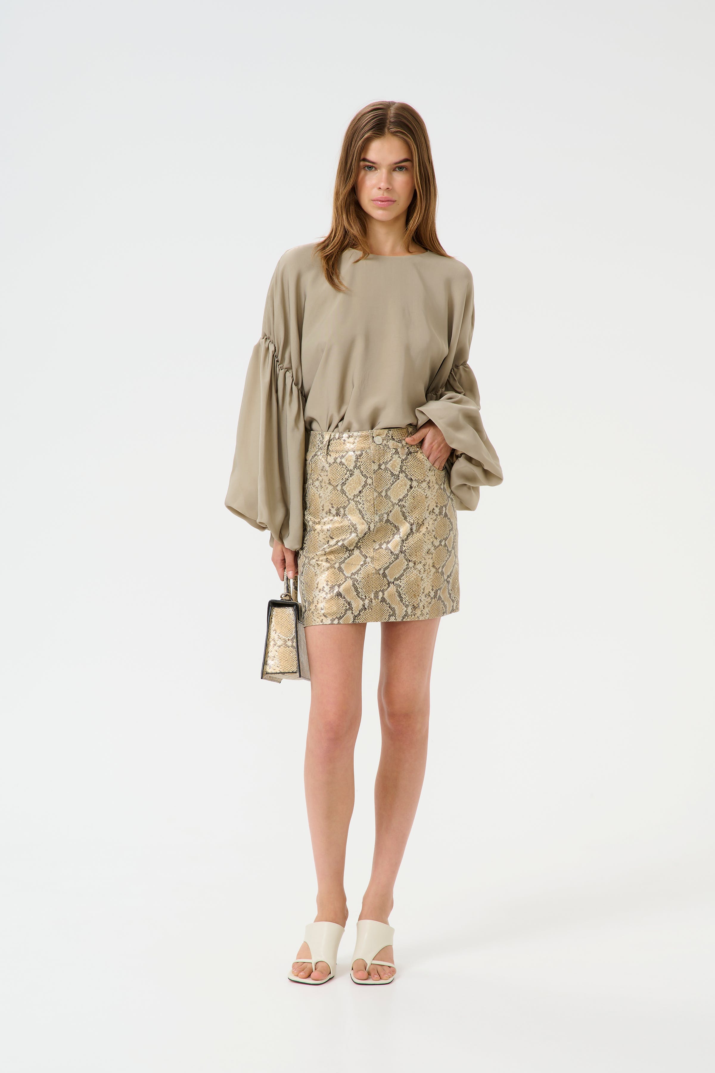 GZfeliza Lædernederdel LOOKBOOK FRONT 10910159-107572