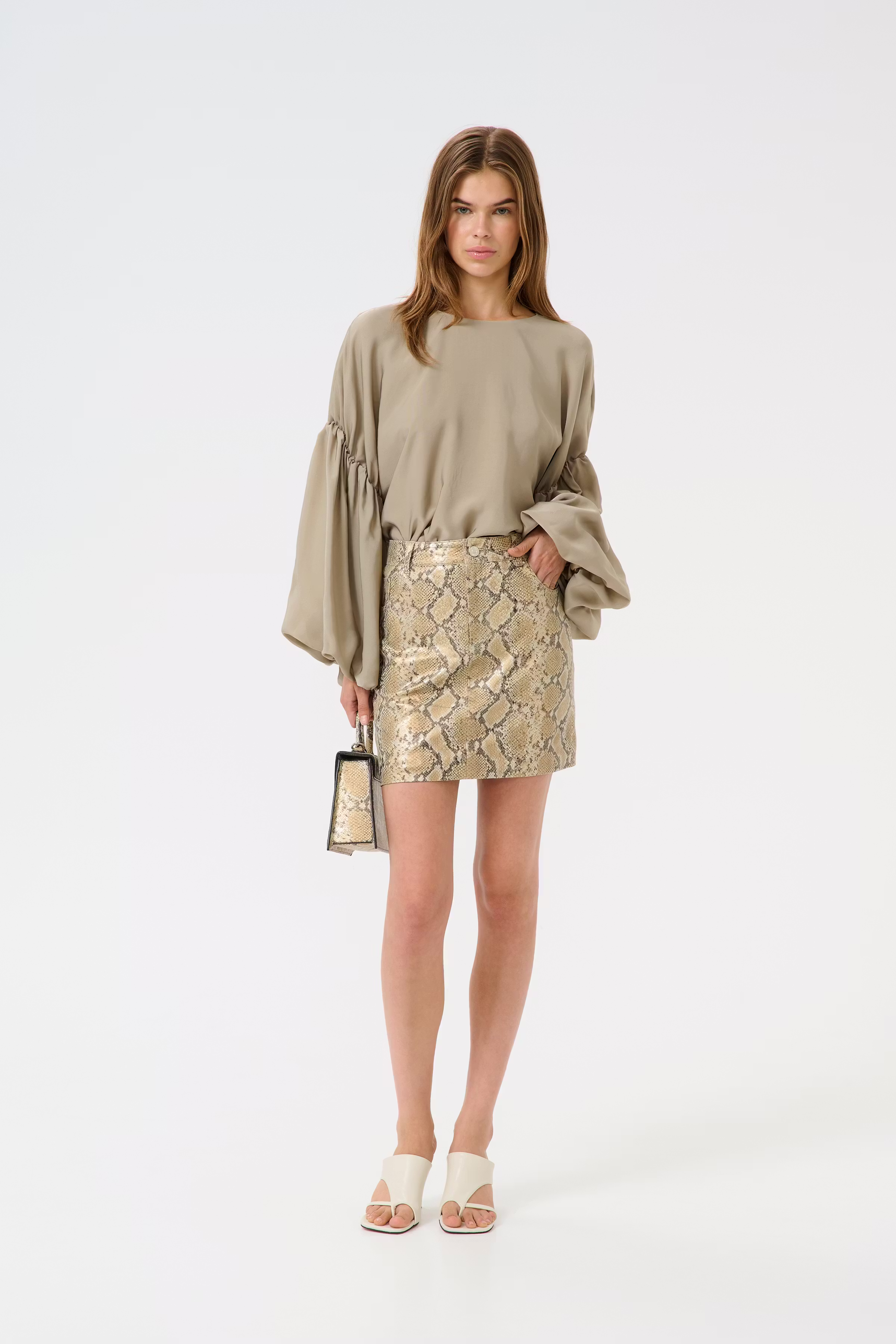 GZfeliza Leren rok LOOKBOOK FRONT 10910159-107572