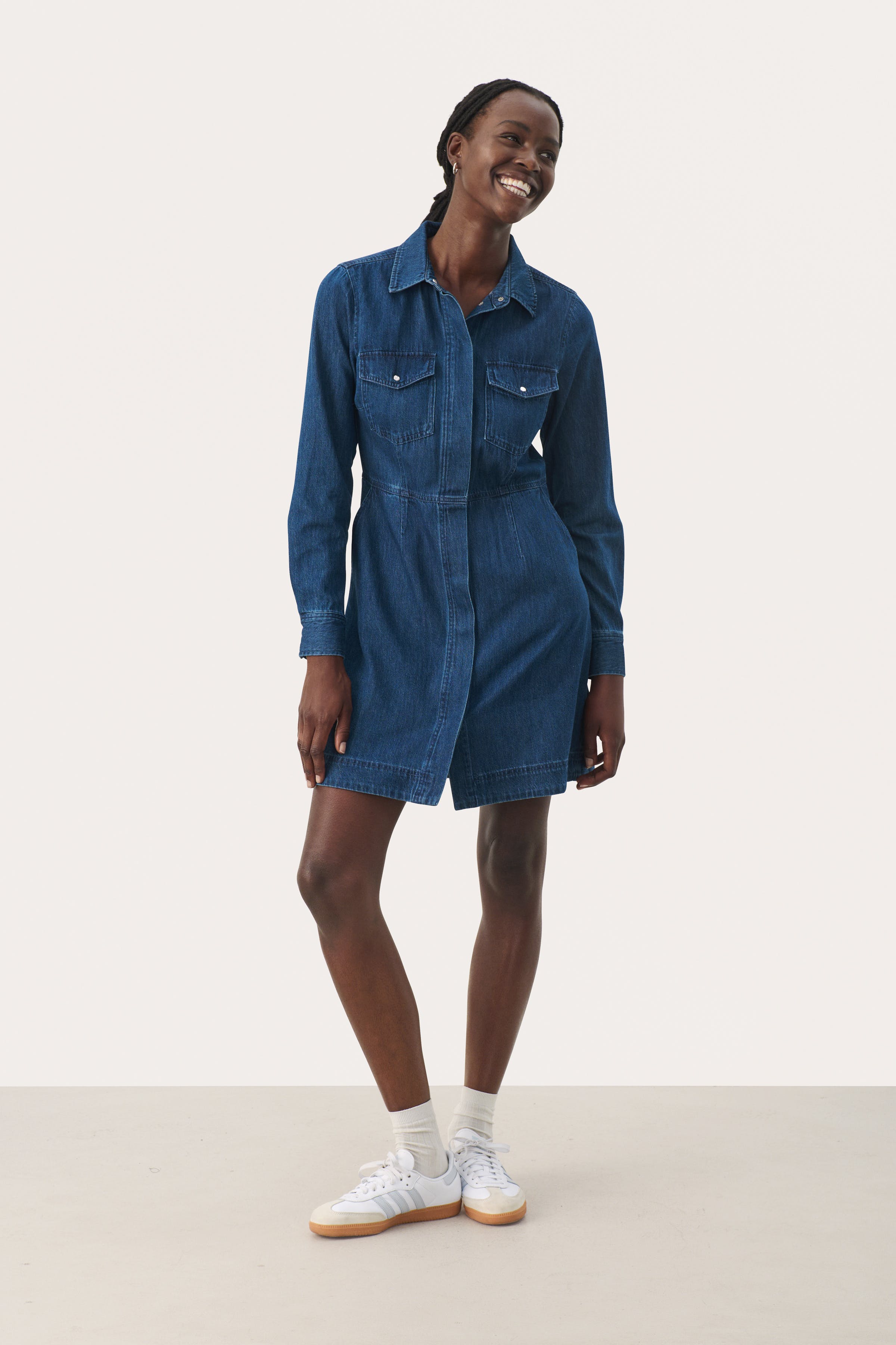 FrejaPW Denim Kleid LOOKBOOK FRONT 30309544-300145