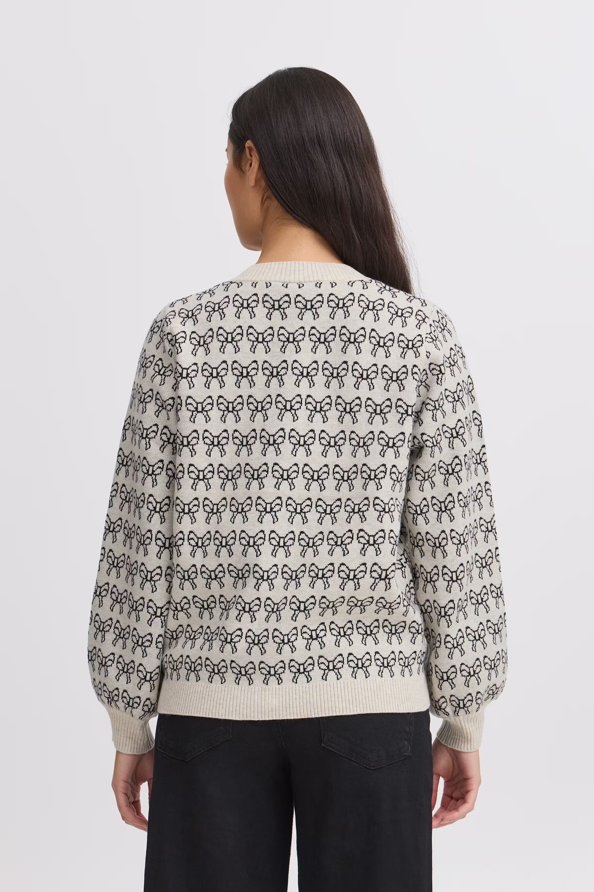 IHBRIELLE Knitted cardigan LOOKBOOK BACK 20122600-204262