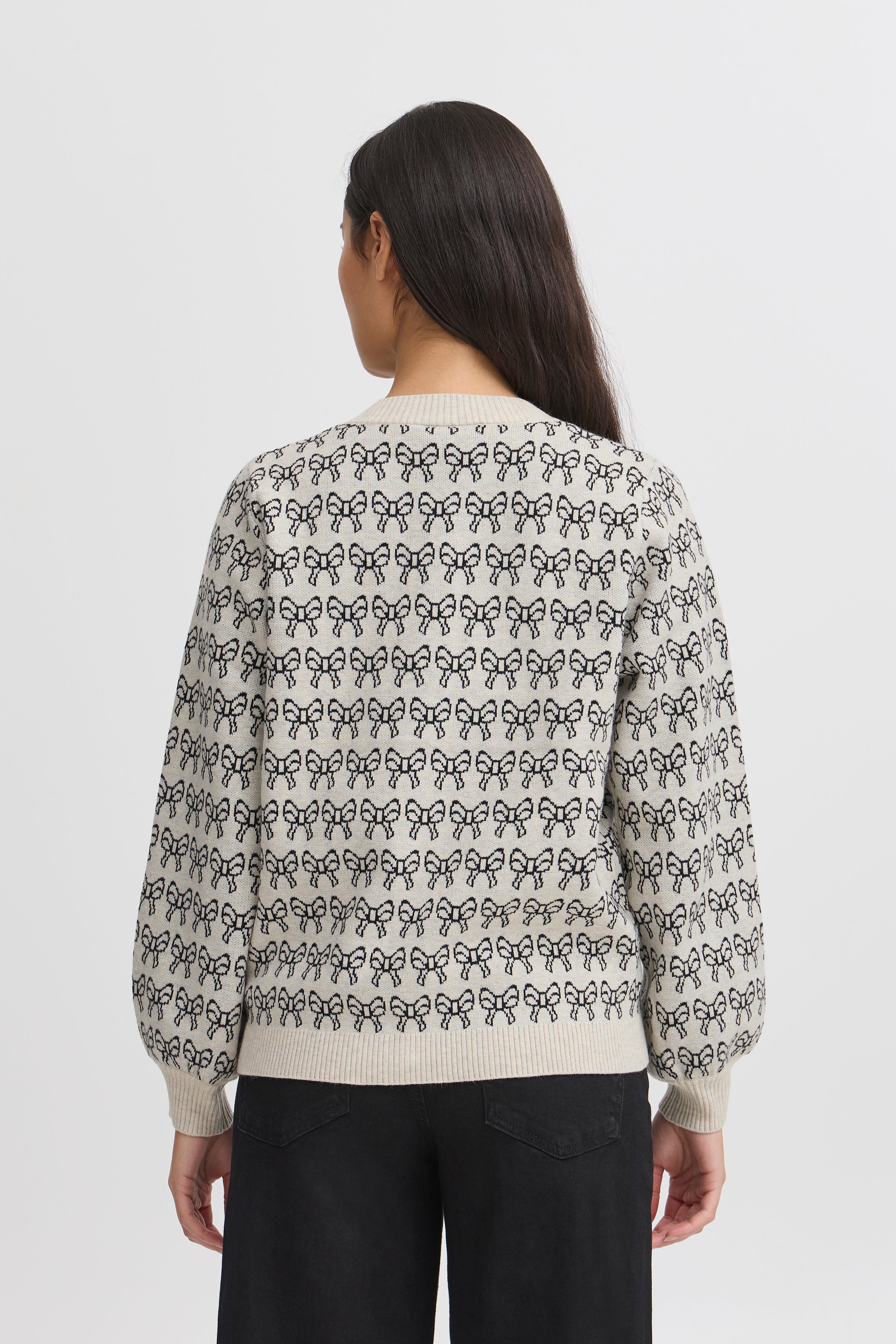 IHBRIELLE Knitted cardigan LOOKBOOK BACK 20122600-204262