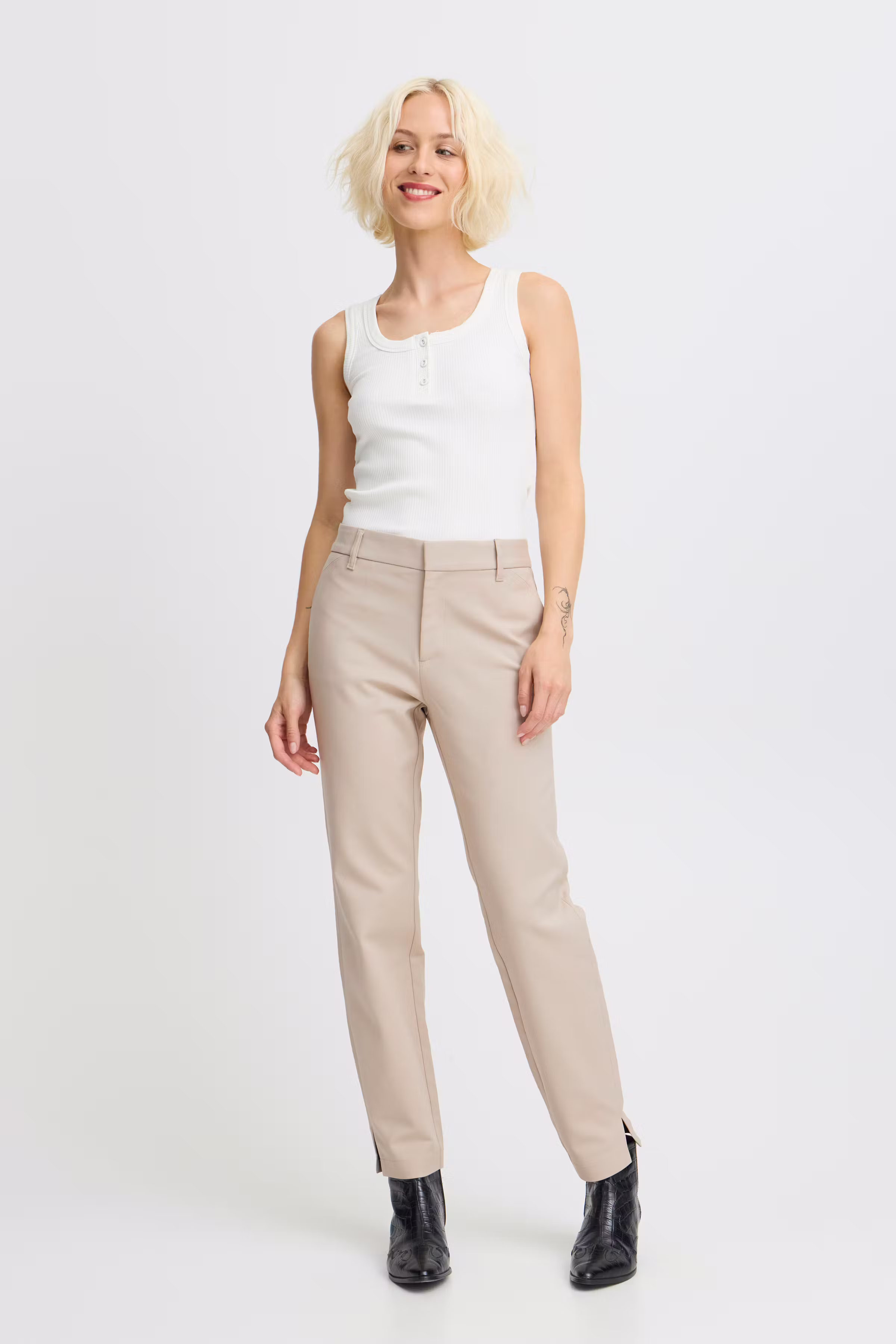 PZBINDY High Waist, Ankle Skinny Leg Bukser LOOKBOOK FRONT 50206891-161305