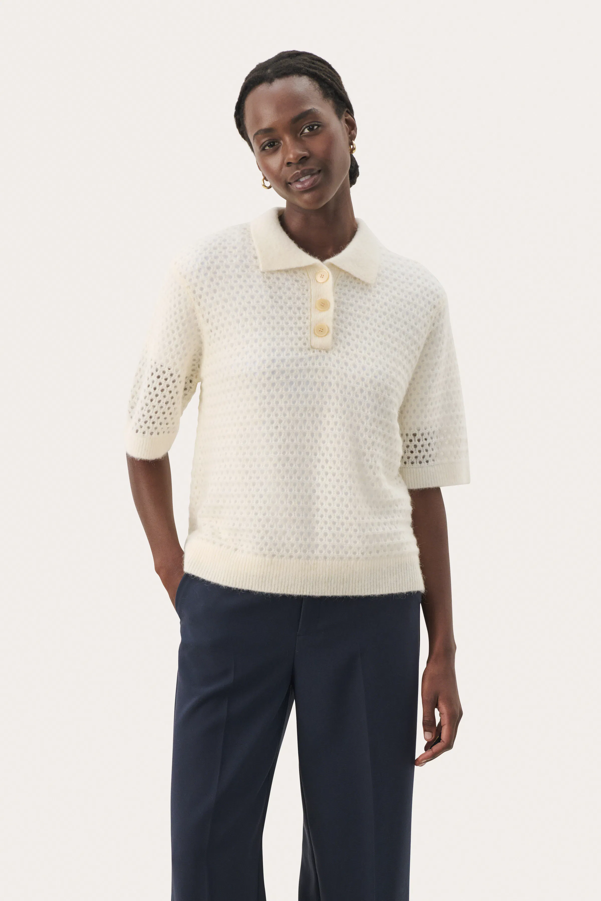 PakizePW Cardigan in mars red stripe colour