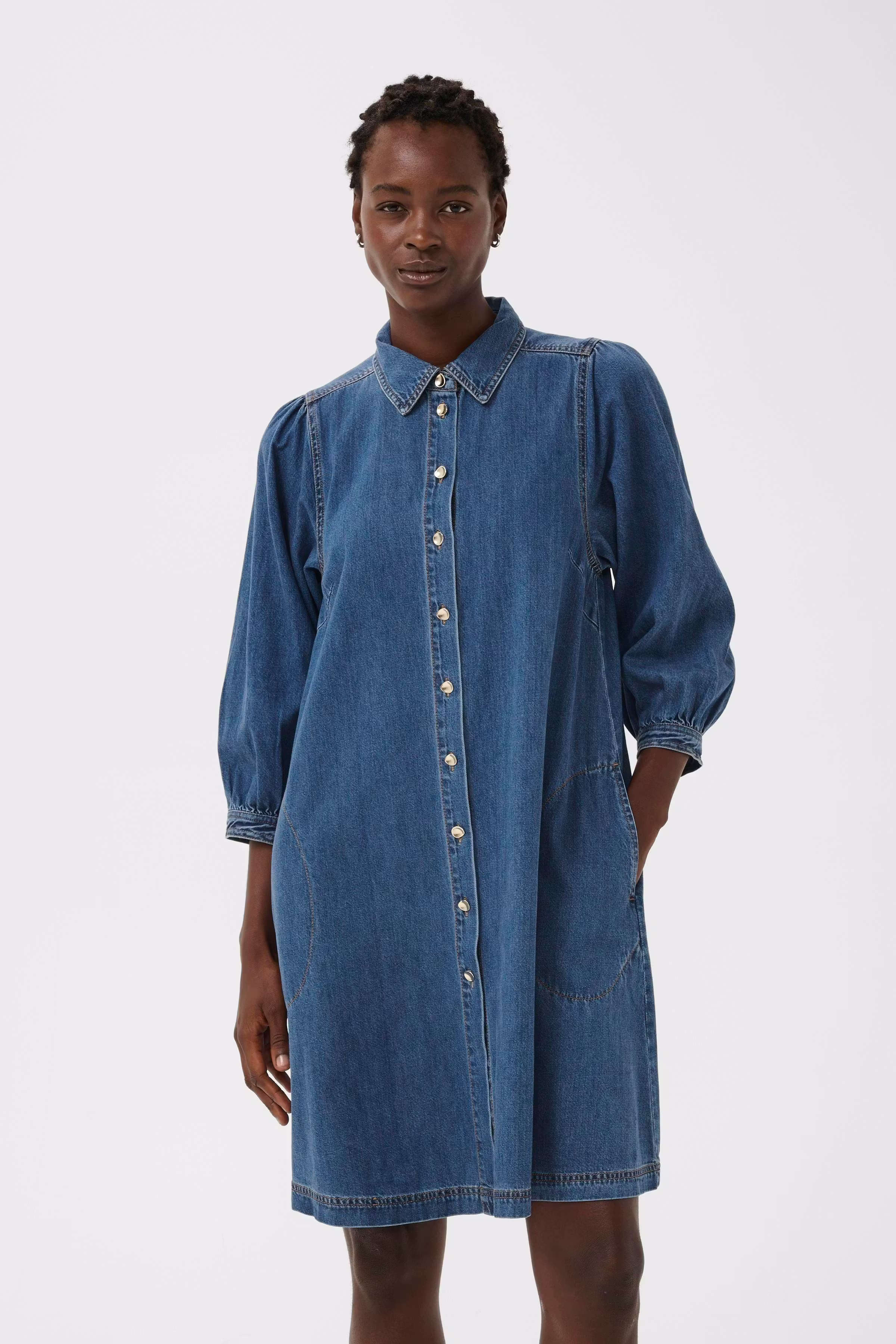 EleinarPW Jeansklänning LOOKBOOK FRONT 30310349-300156