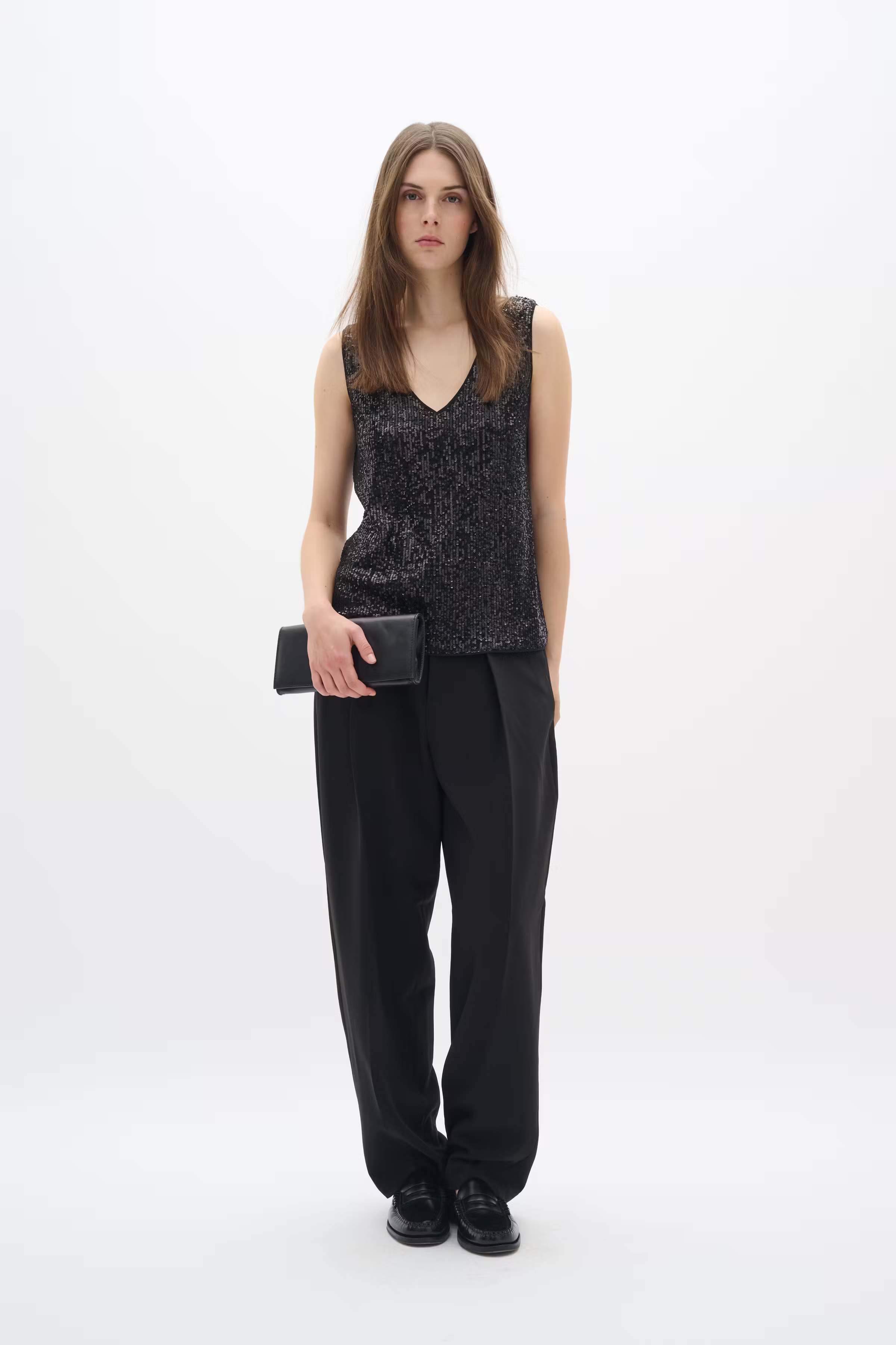 BarbaraIW Paillette Top LOOKBOOK FRONT 30109888-194008