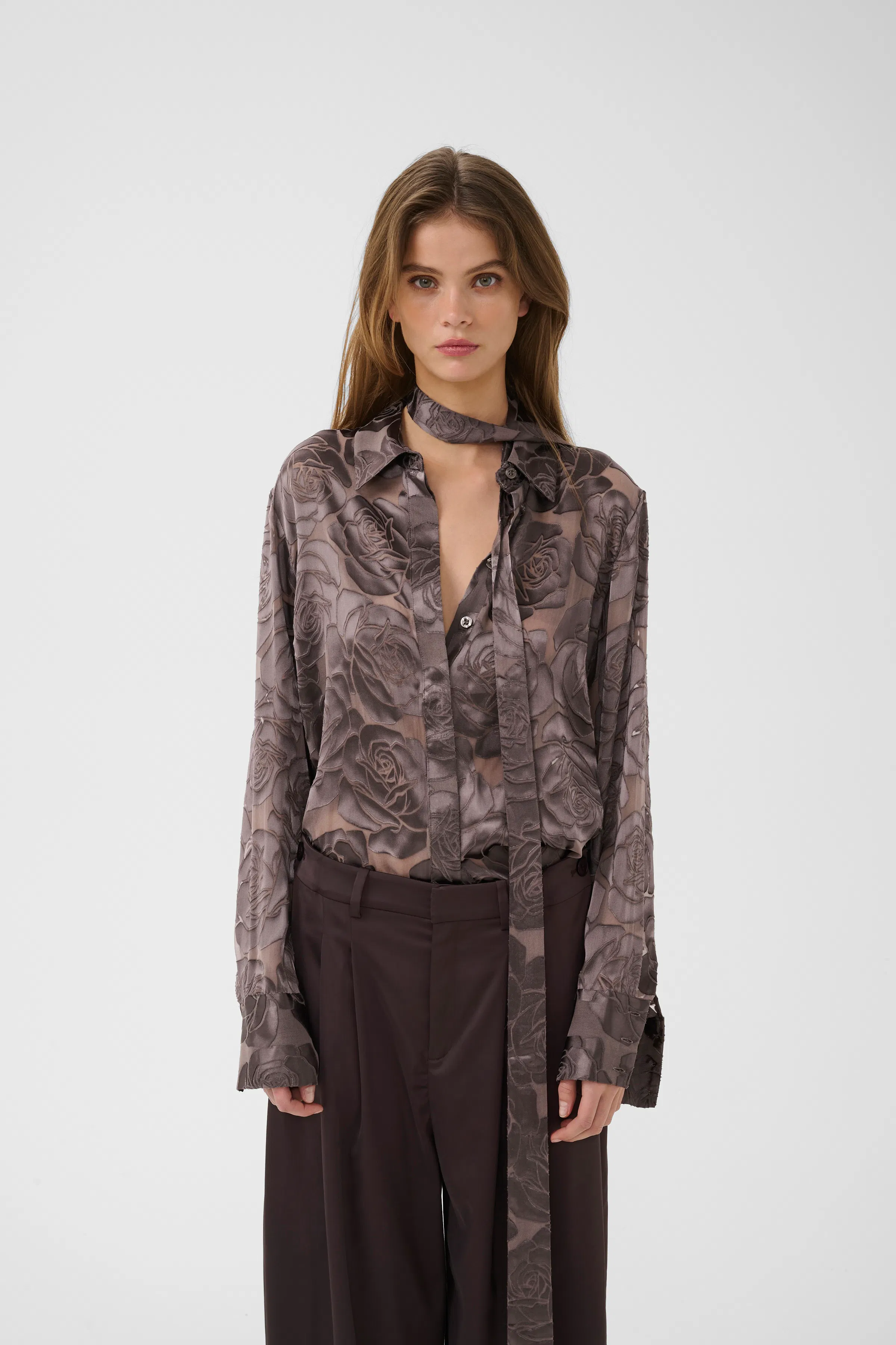 GZcornelia Denim shirt in printed denim blue cotton