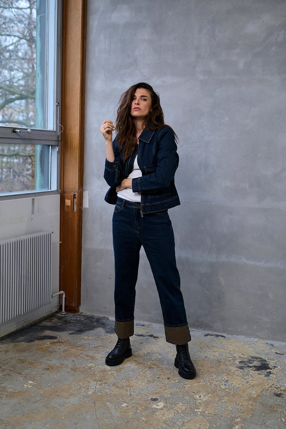 PZRINA UHW Jeans Wide Leg Turn up Leg LOCATION NONE 50208585-202124