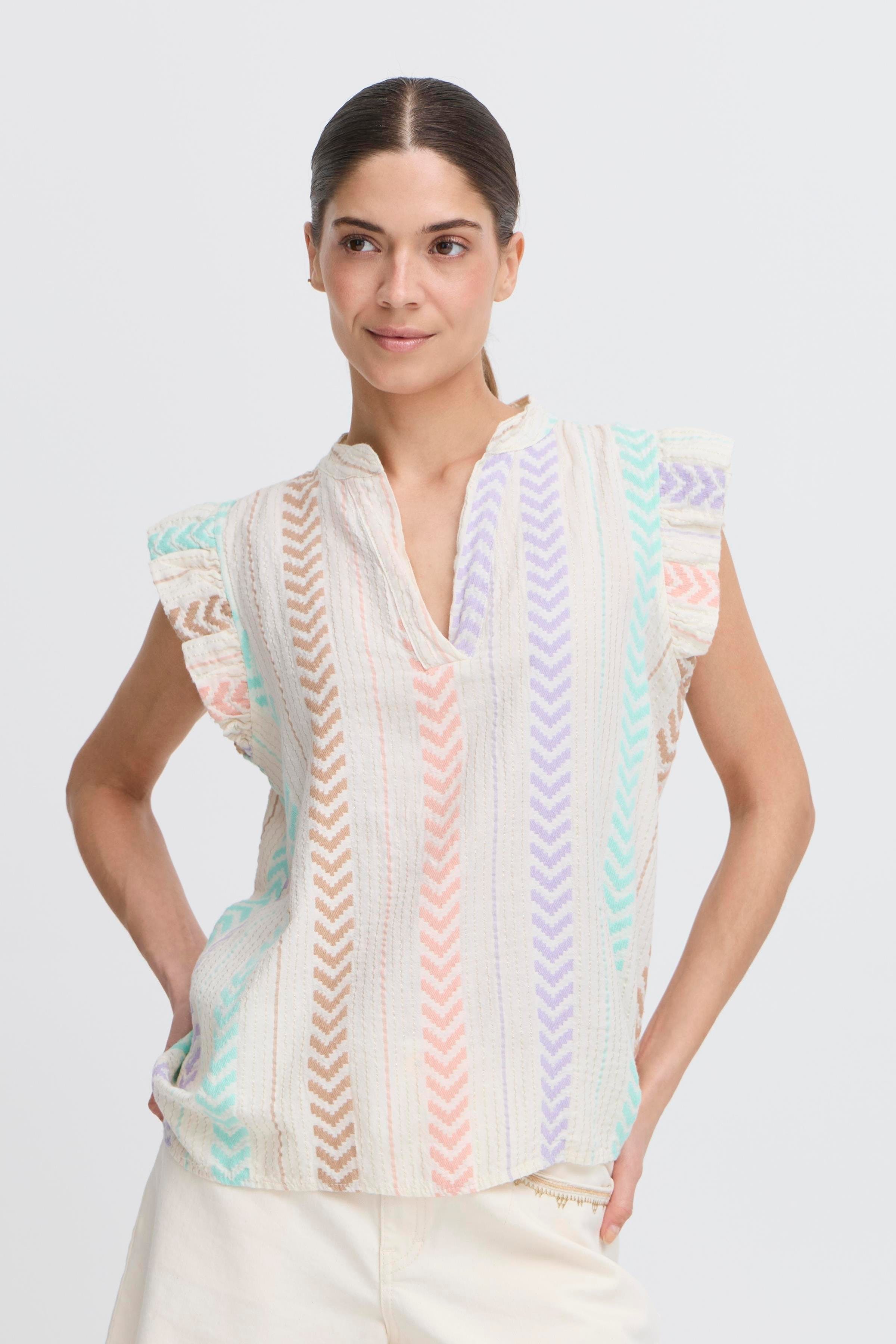 PZSAVANNA Bluse LOOKBOOK FRONT 50209063-114201