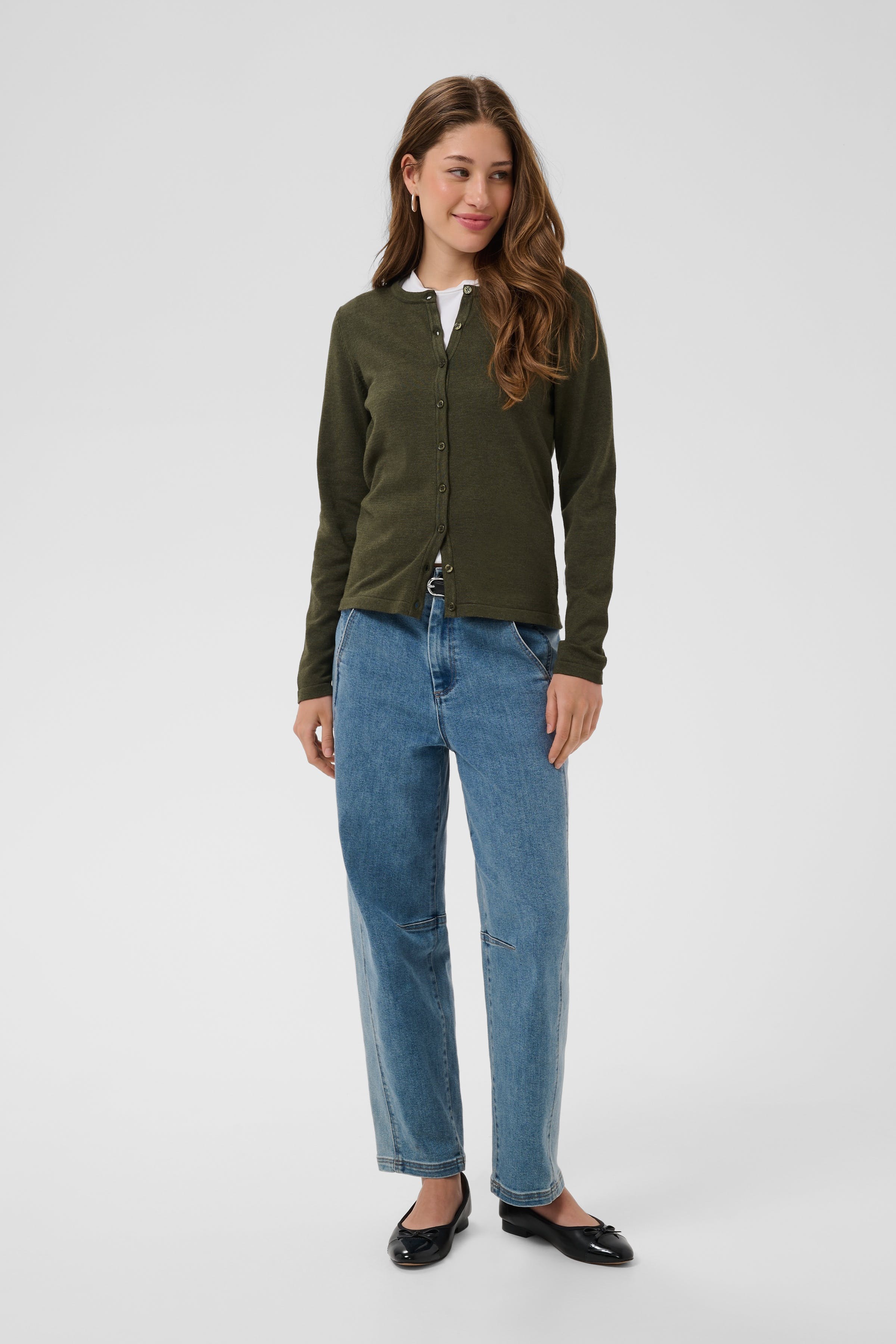 MilaSZ R-Neck Cardigan LOOKBOOK FRONT 30500005-1905151