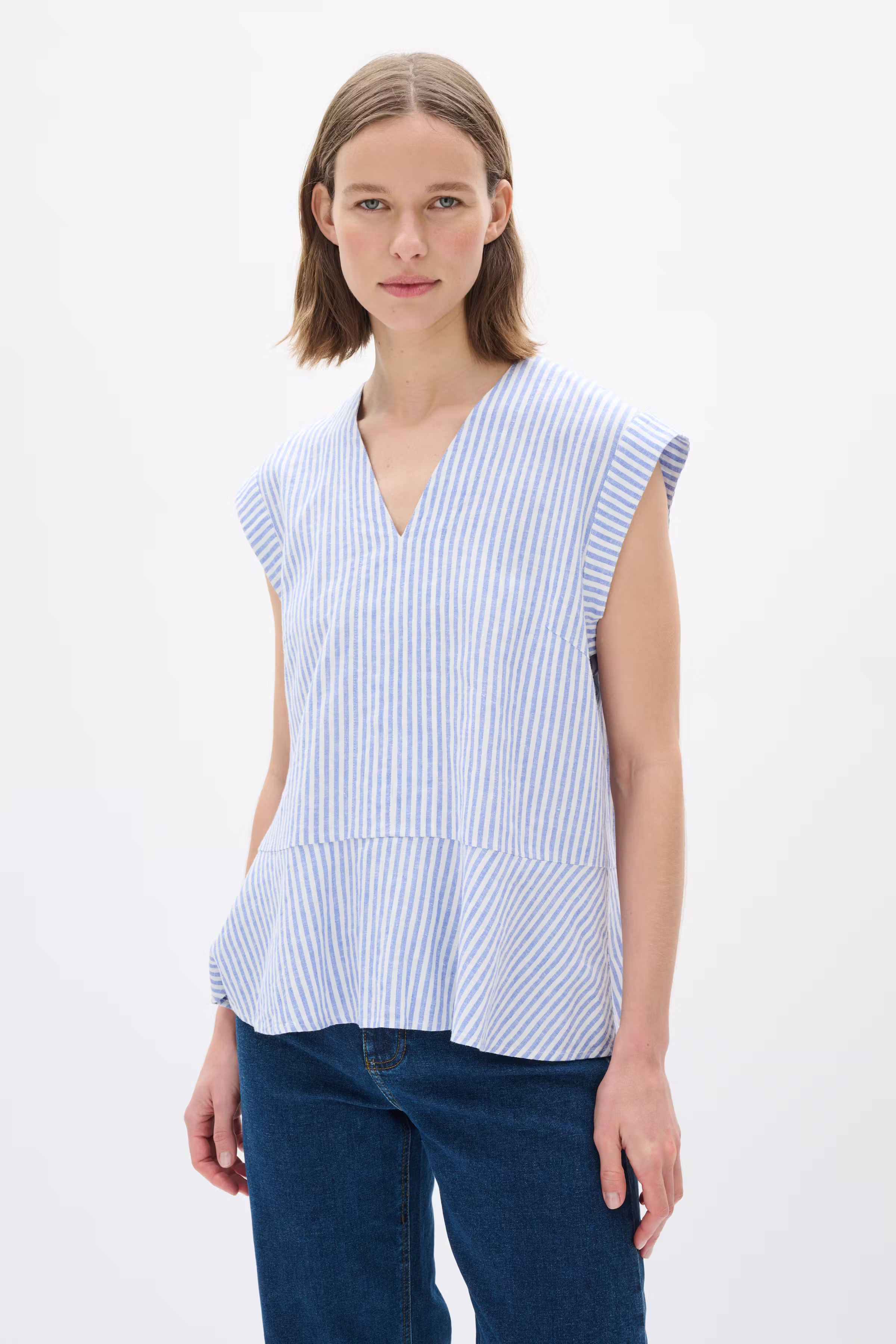 RimoneIW Hør Top LOOKBOOK FRONT 30110361-300012