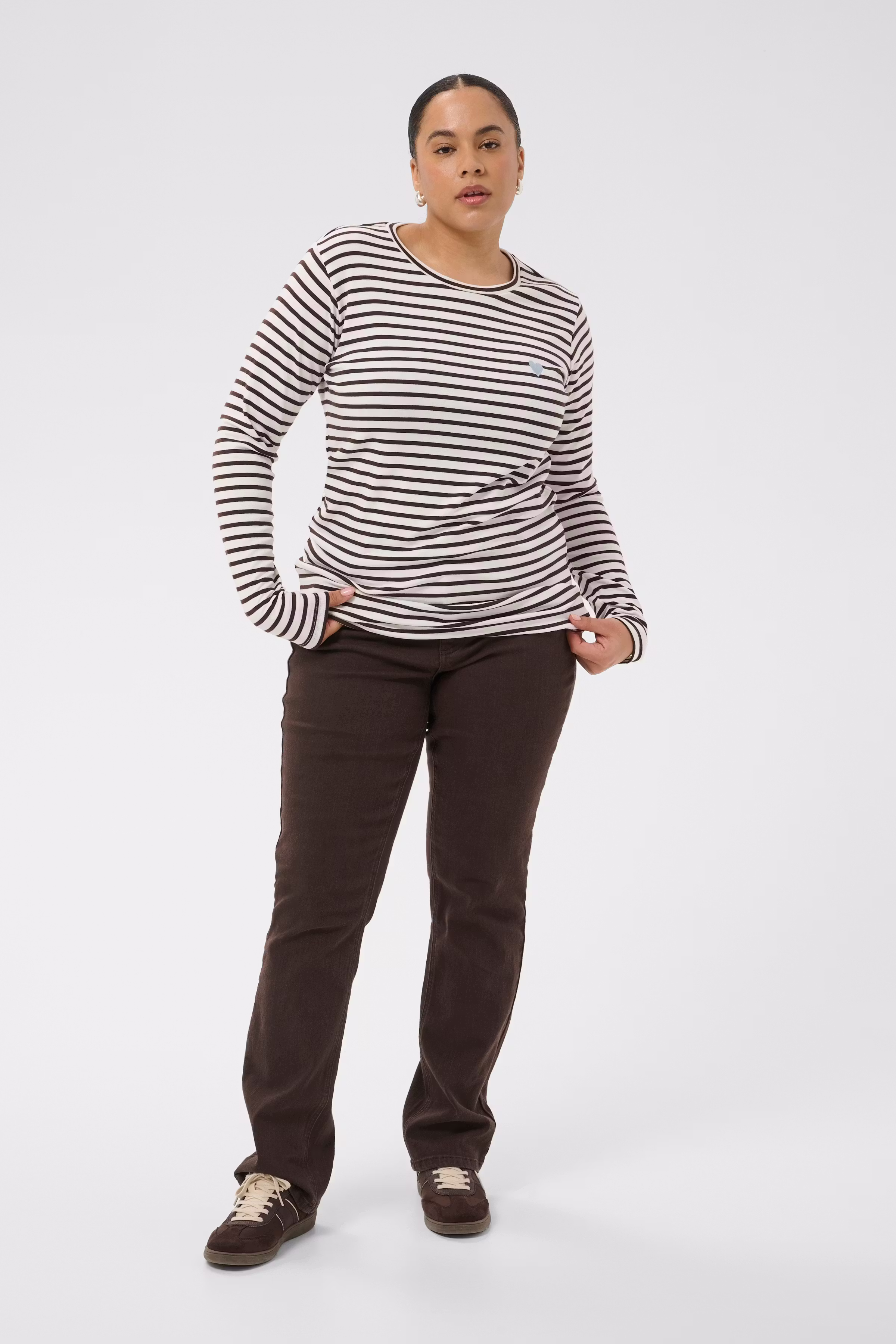 KClia Stribet Langærmet T-shirt LOOKBOOK FRONT 10580179-109660