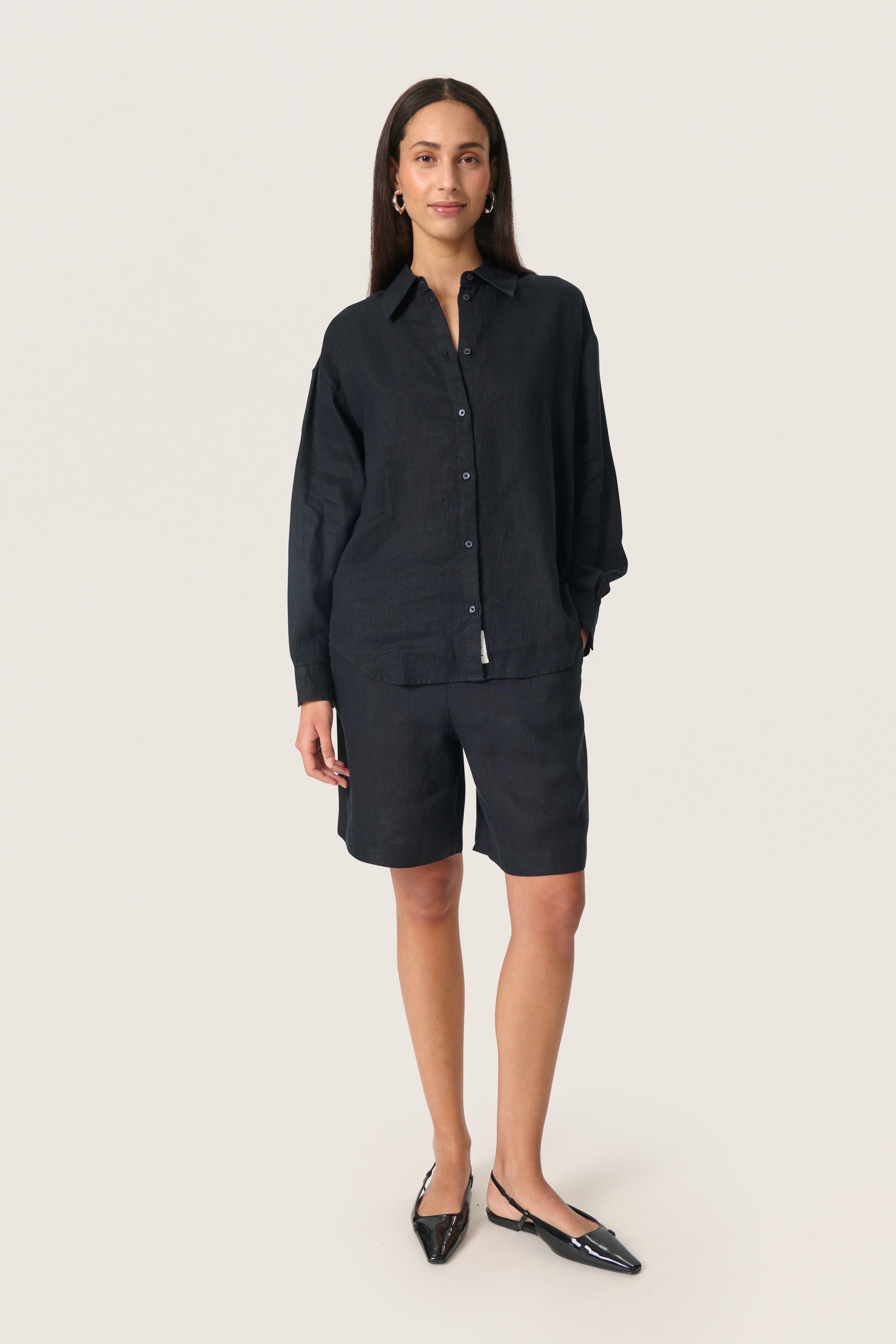 SLCelian Hør Skjorte LOOKBOOK FRONT 30408214-194008