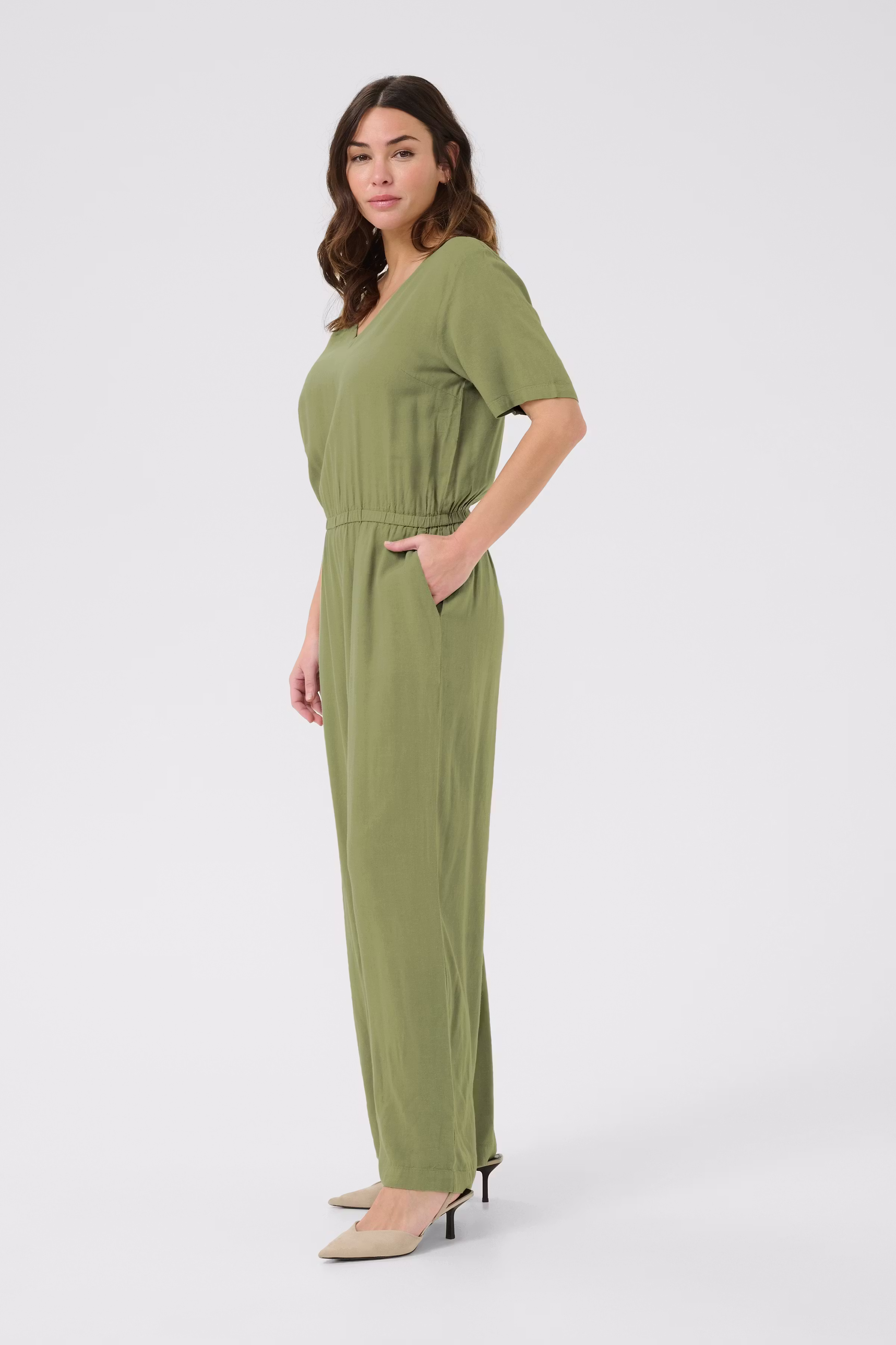 KAmilia Hør Jumpsuit LOOKBOOK FRONT 10510424-170115