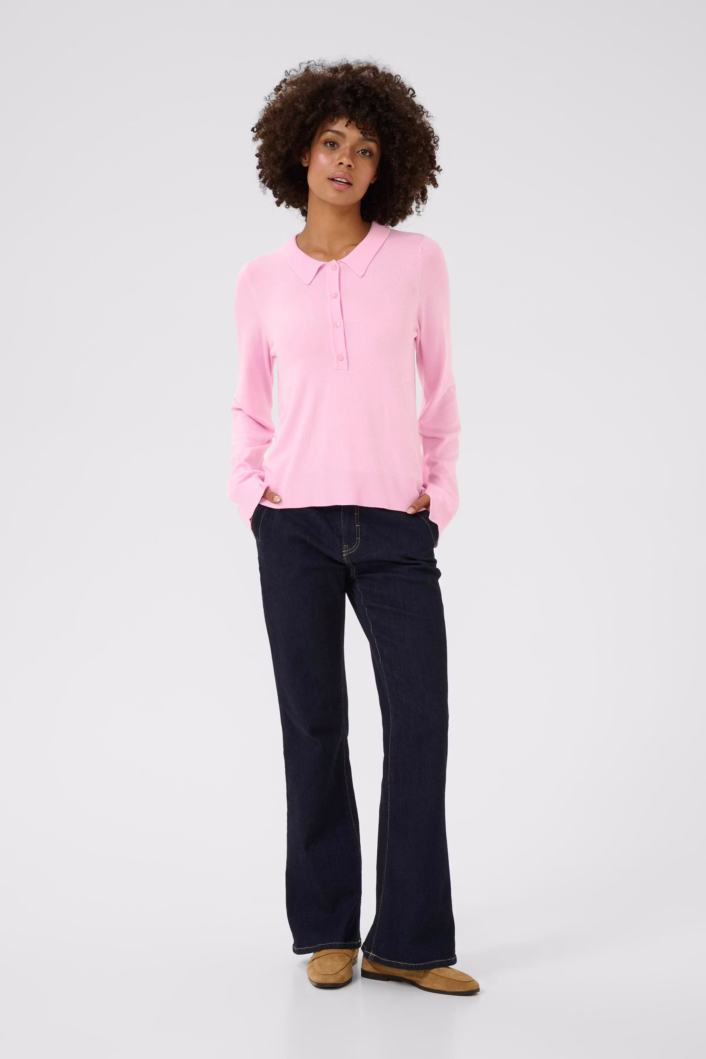 CUebba Gebreide poloshirt LOOKBOOK FRONT 50111974-142710