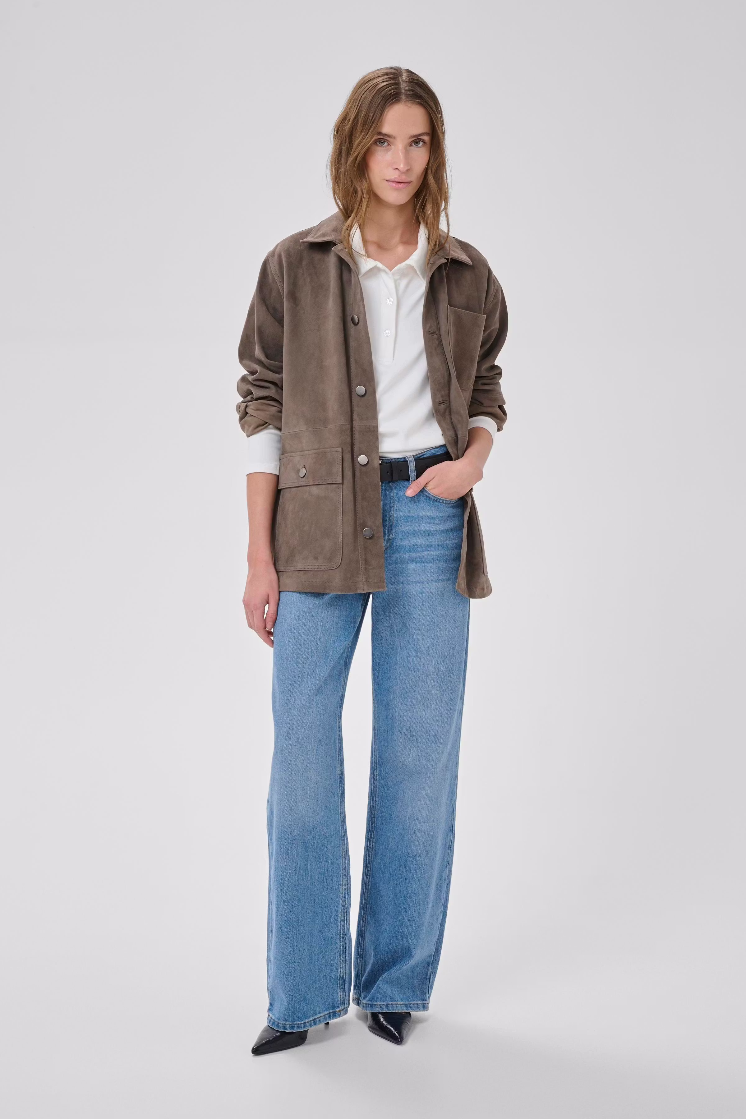 OllyMW Suède jas LOOKBOOK FRONT 10705103-190810