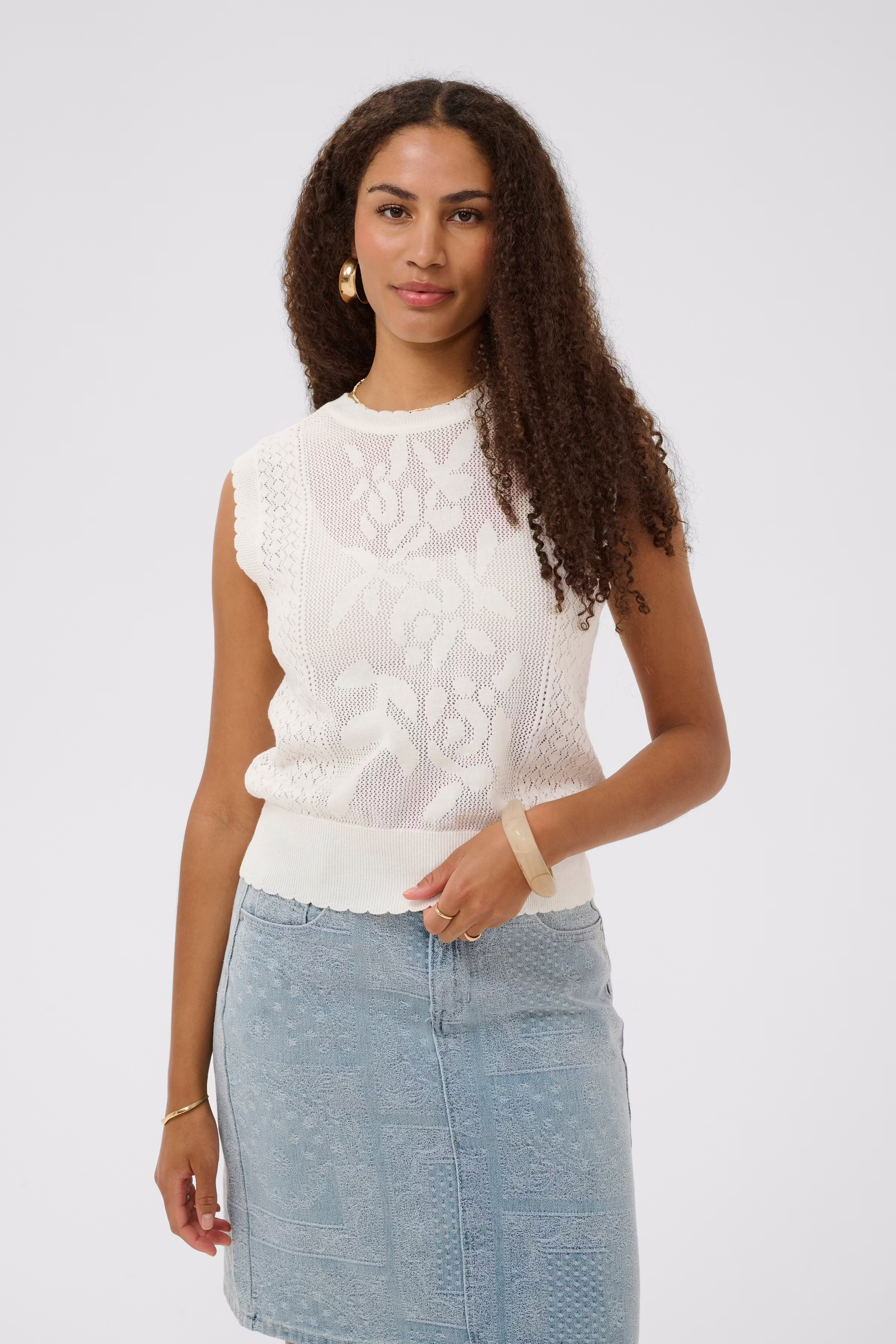 CROluki Strikket vest LOOKBOOK FRONT 10615024-110602