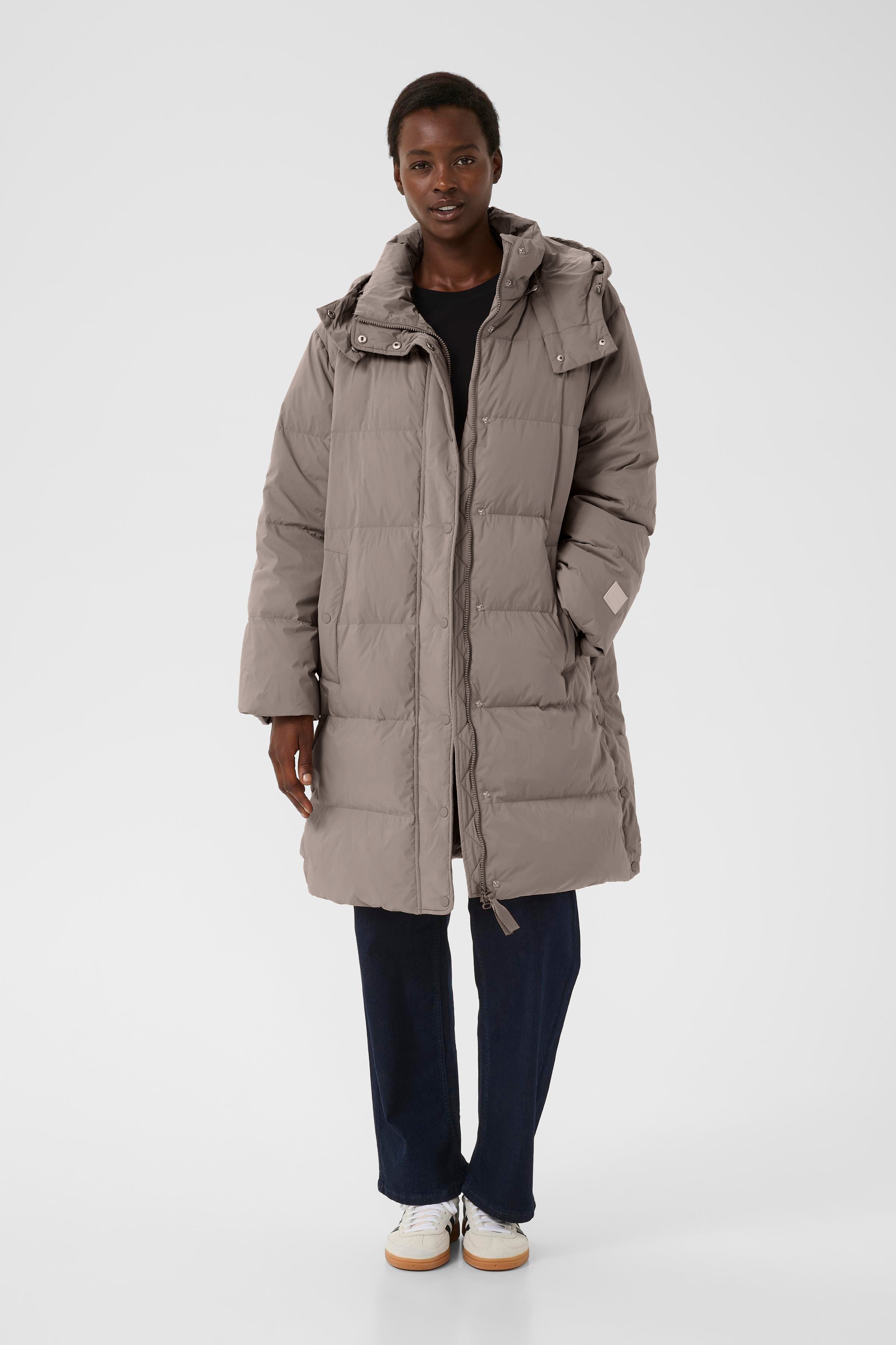 SylviaPW Casual jacket in dark walnut melange / brown colour