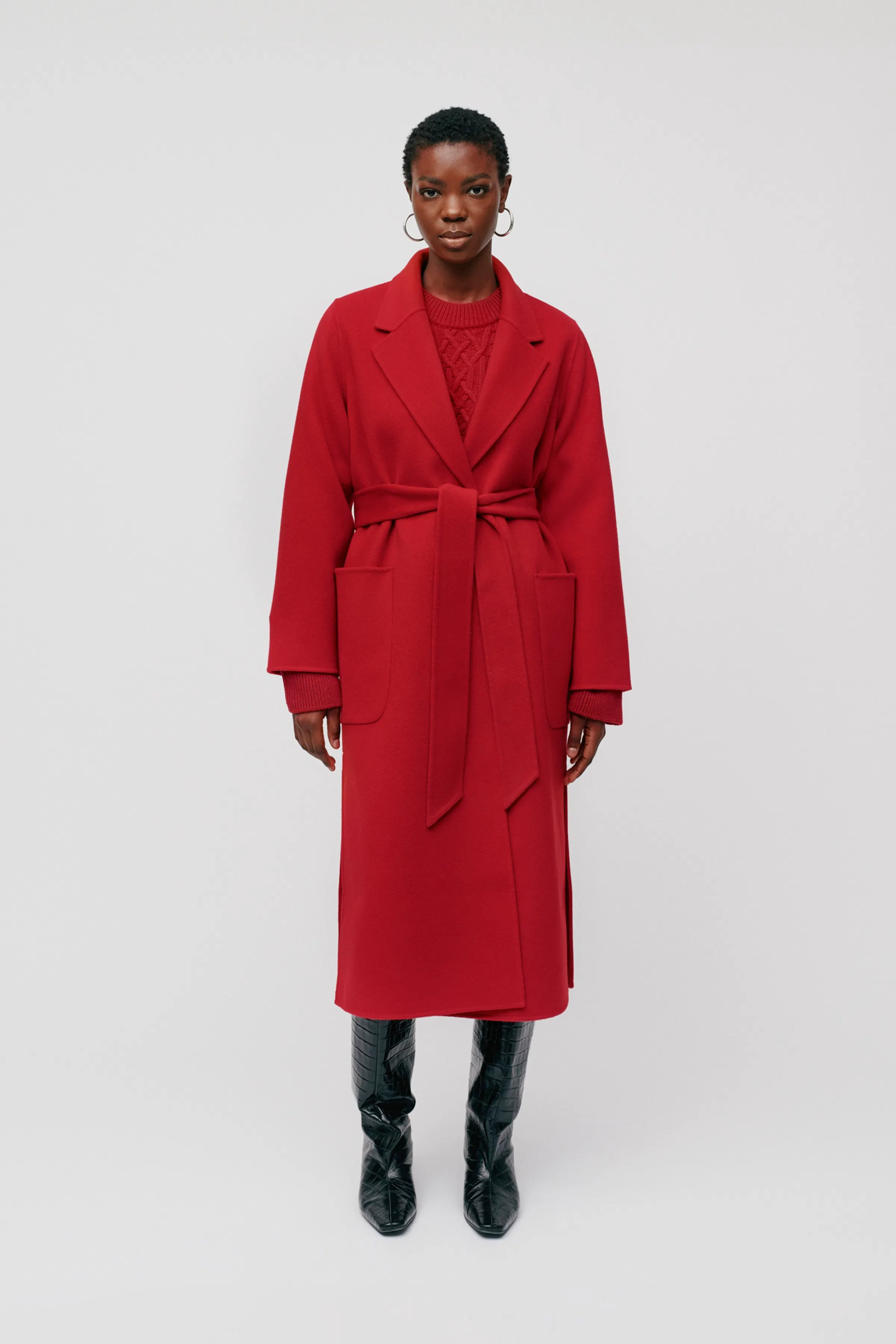 IOCLARA COAT IN LIGHT GINGERBREAD / BROWN WOOL