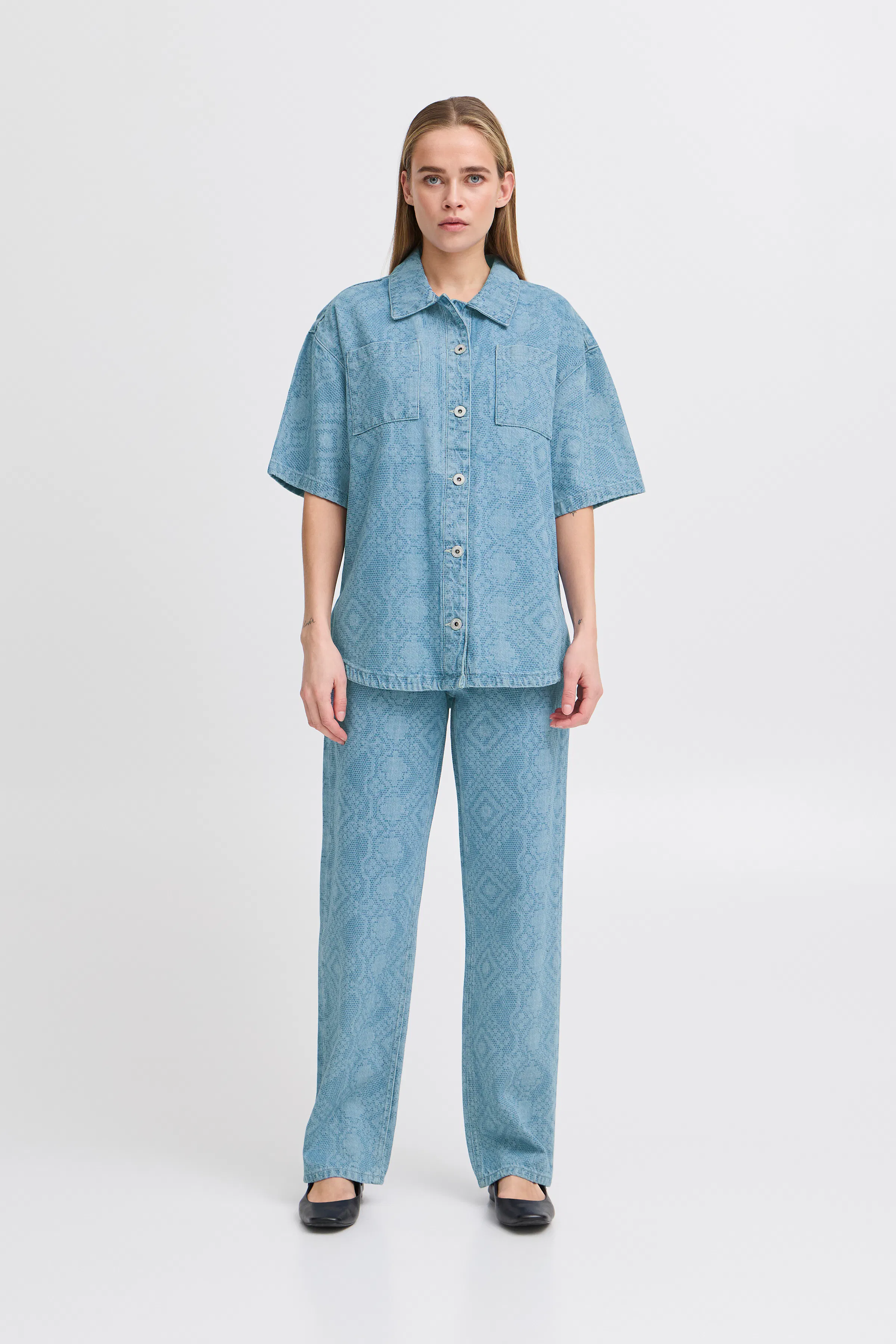 IHAMILIAS Denim shirt LOOKBOOK FRONT 20122343-203984