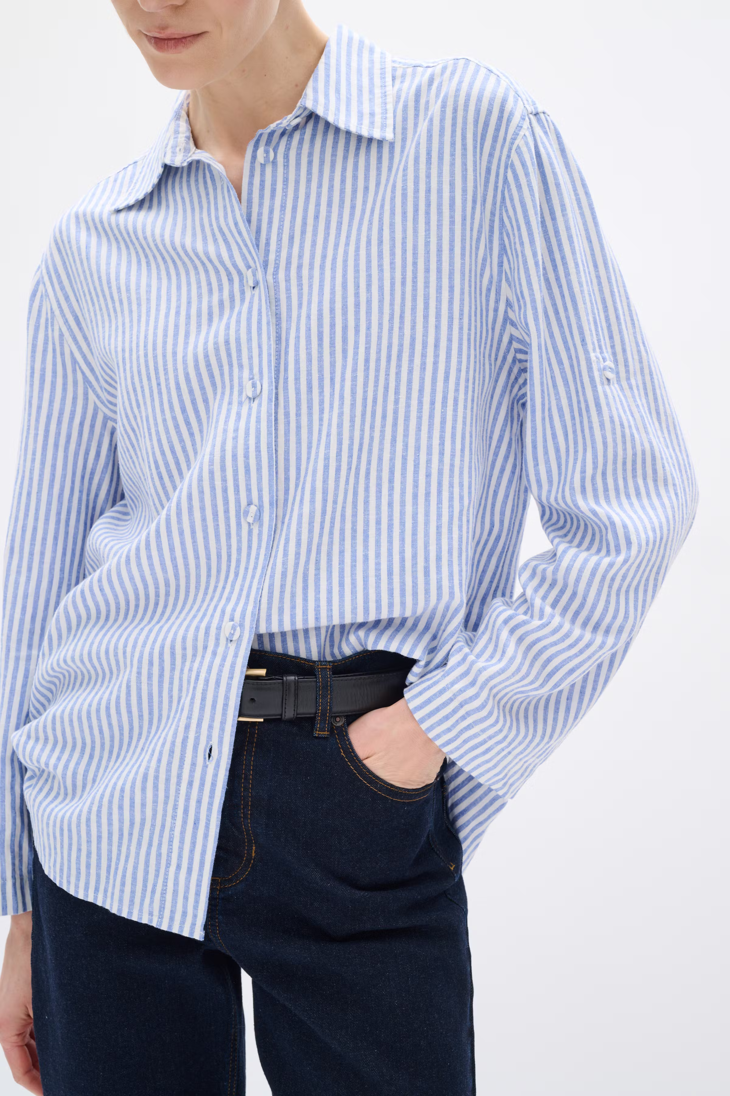 RimoneIW Hør Skjorte LOOKBOOK DETAIL 30110367-300012