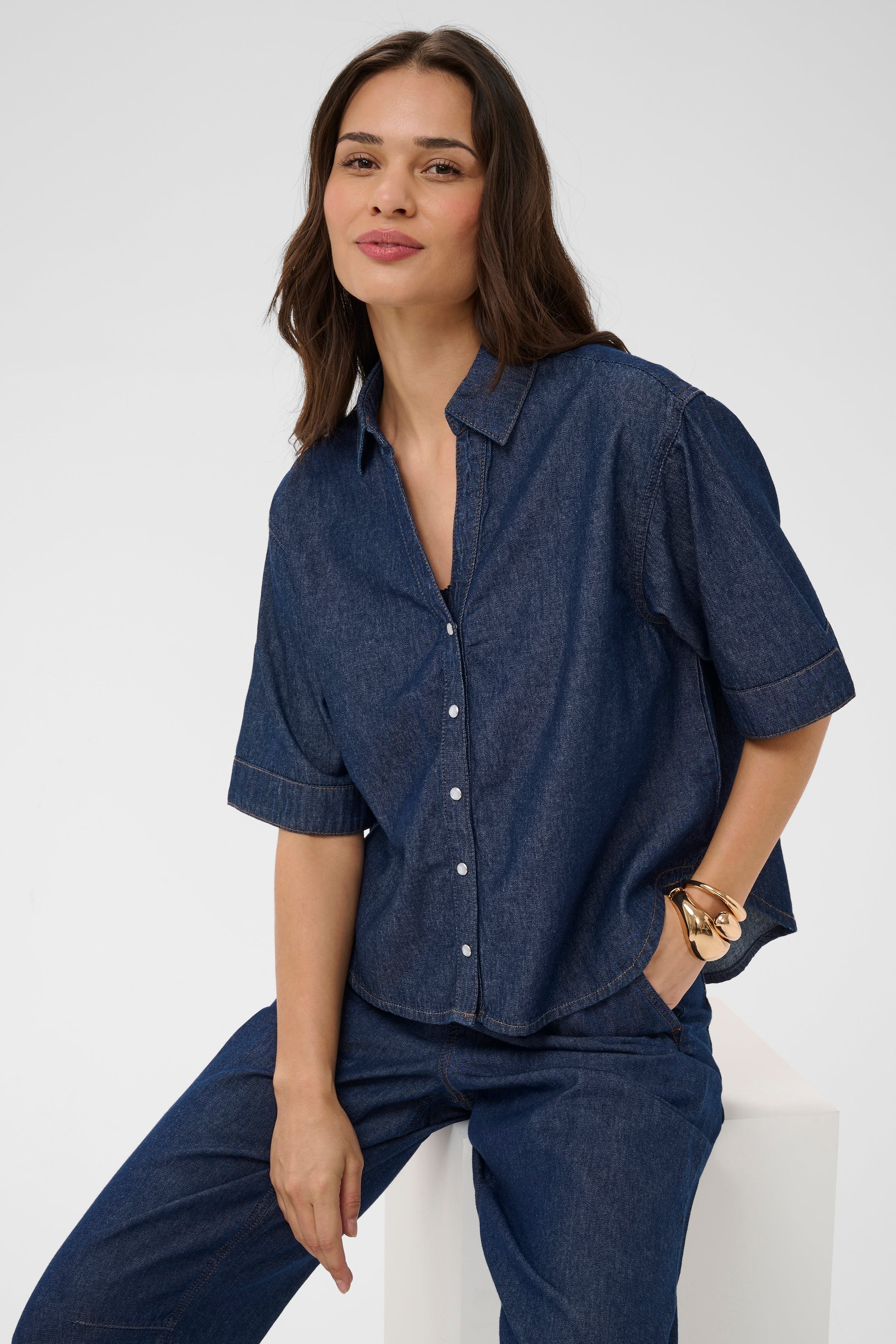 KAsara Shirt in optical white colour | KAFFE Clothing