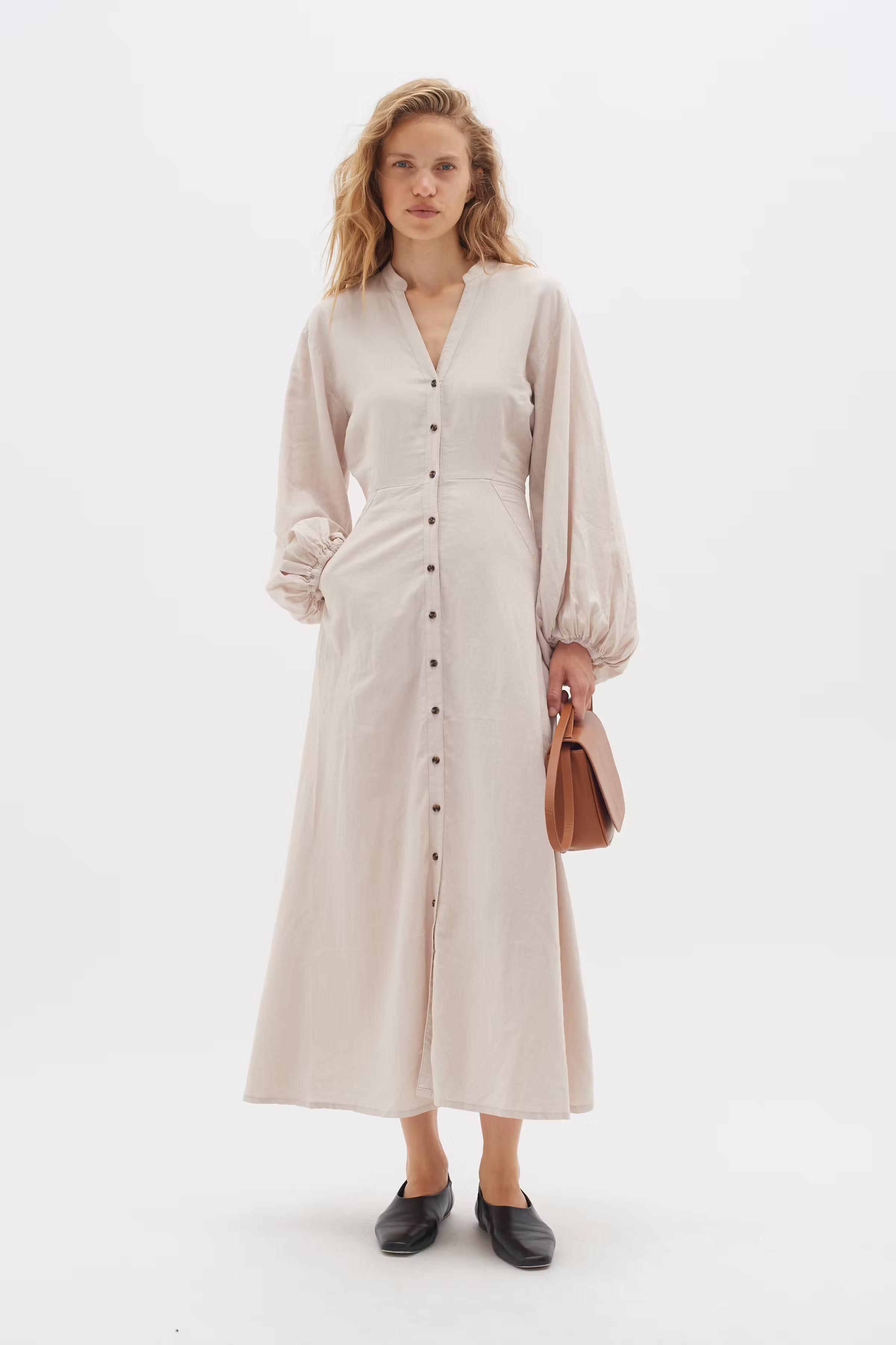 PattieIW Hør Kjole LOOKBOOK FRONT 30109186-130403