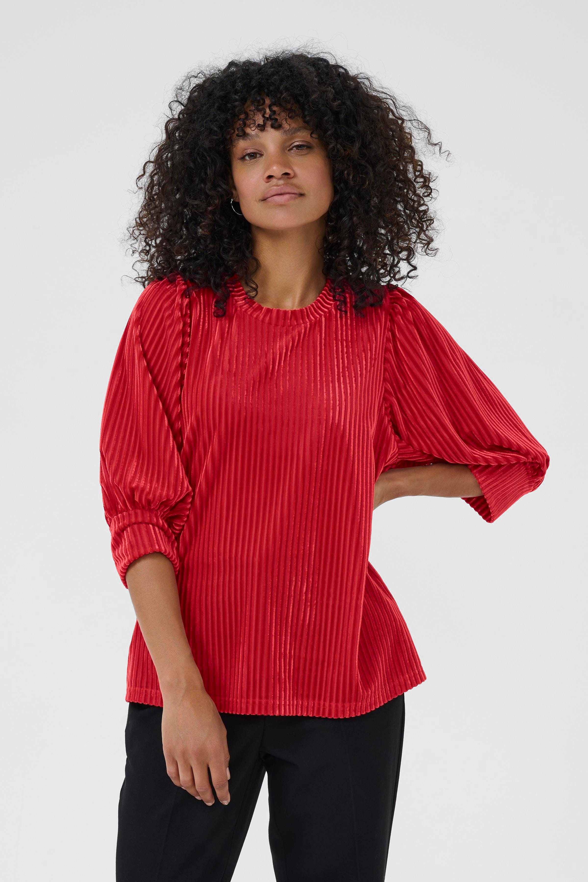 KAcaca Velourbluse LOOKBOOK FRONT 10503887-191758