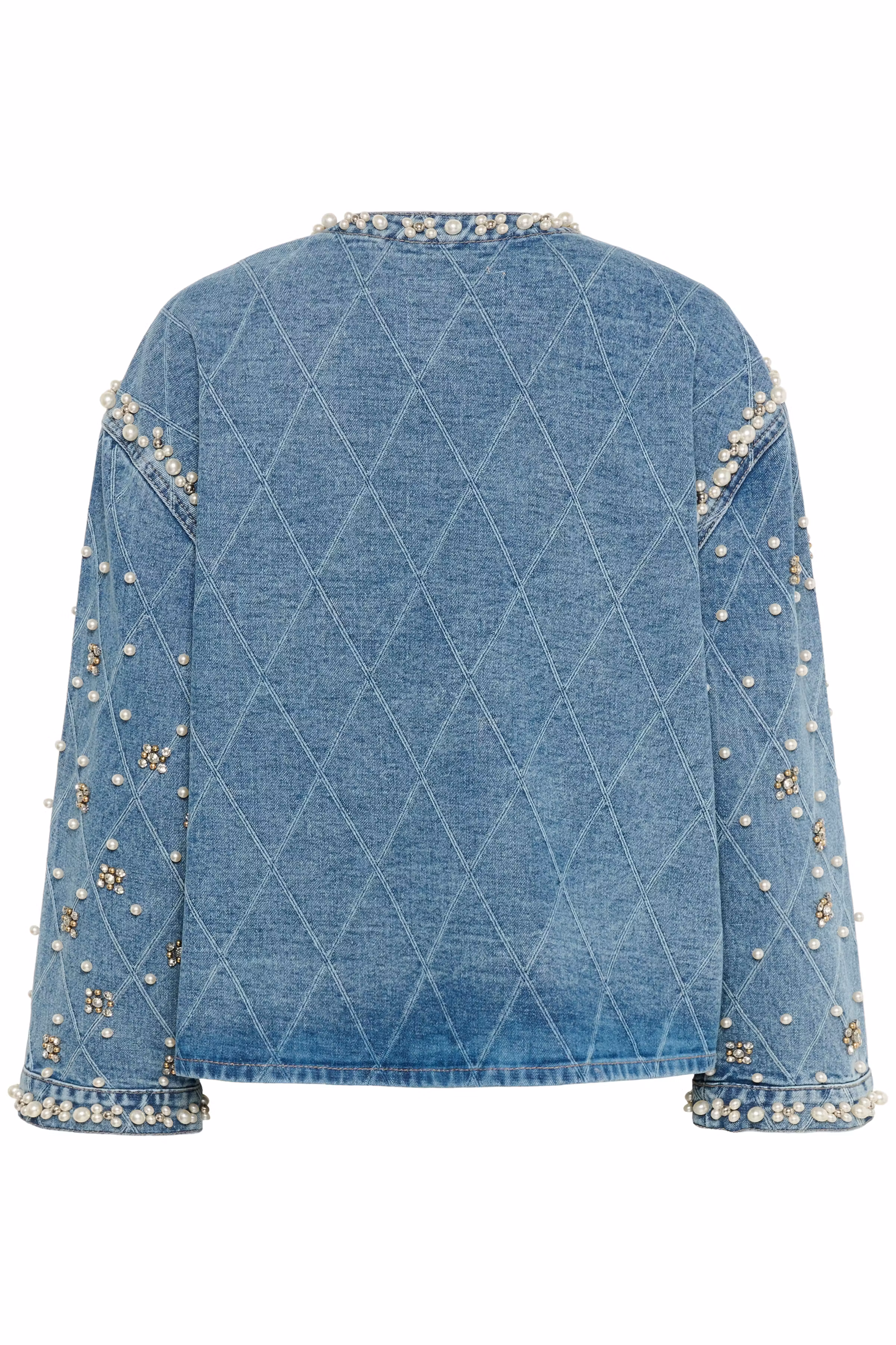 CUalys Denim jacket with pearls PACK BACK 50112279-500027