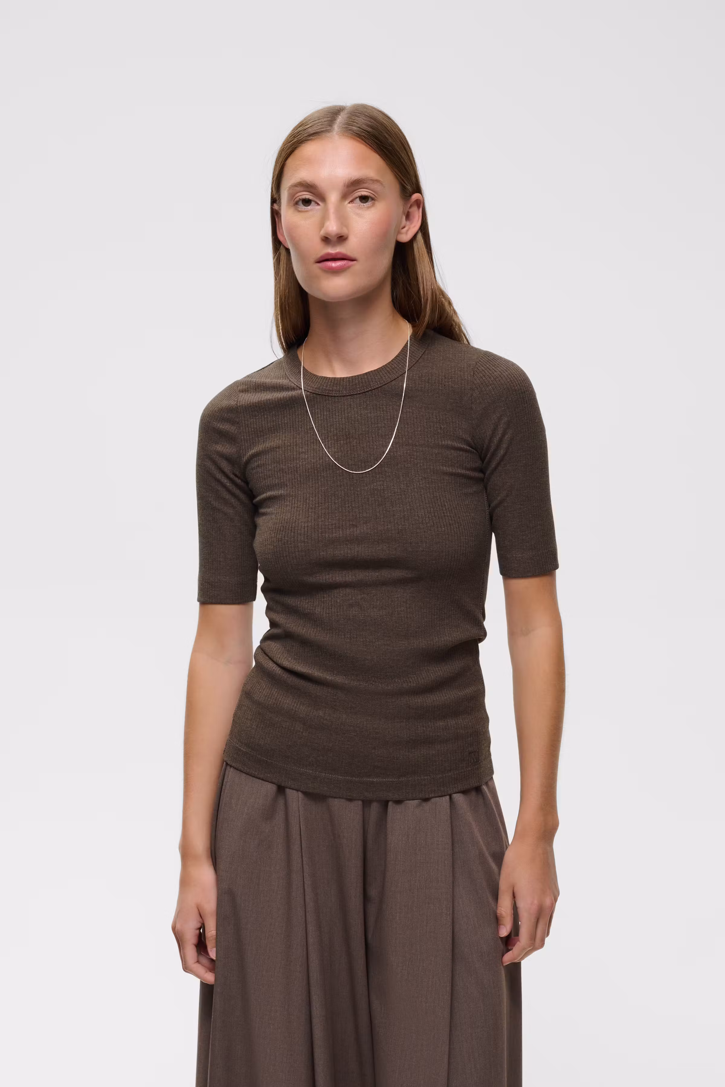 DagnaIW Melange T-shirt LOOKBOOK FRONT 30106864-1911091