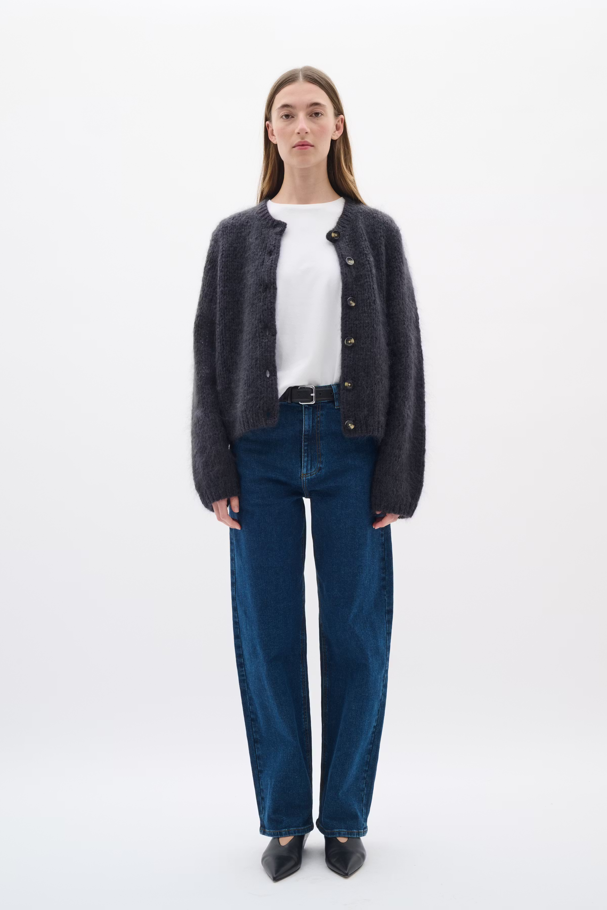 JetraIW Mohair Cardigan LOOKBOOK FRONT 30109620-300596