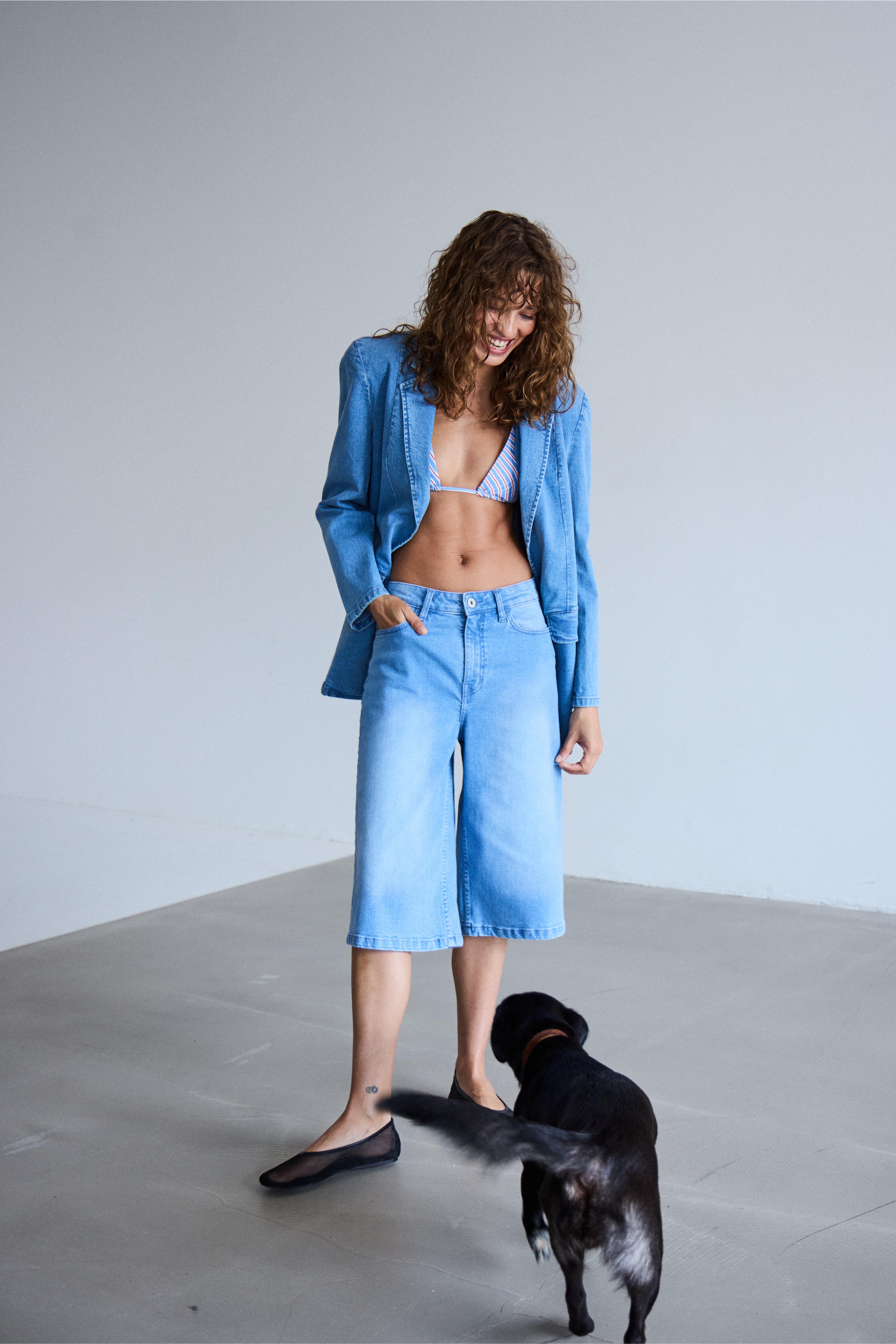 IHCALLY Denim shorts LOCATION NONE 20122663-200792