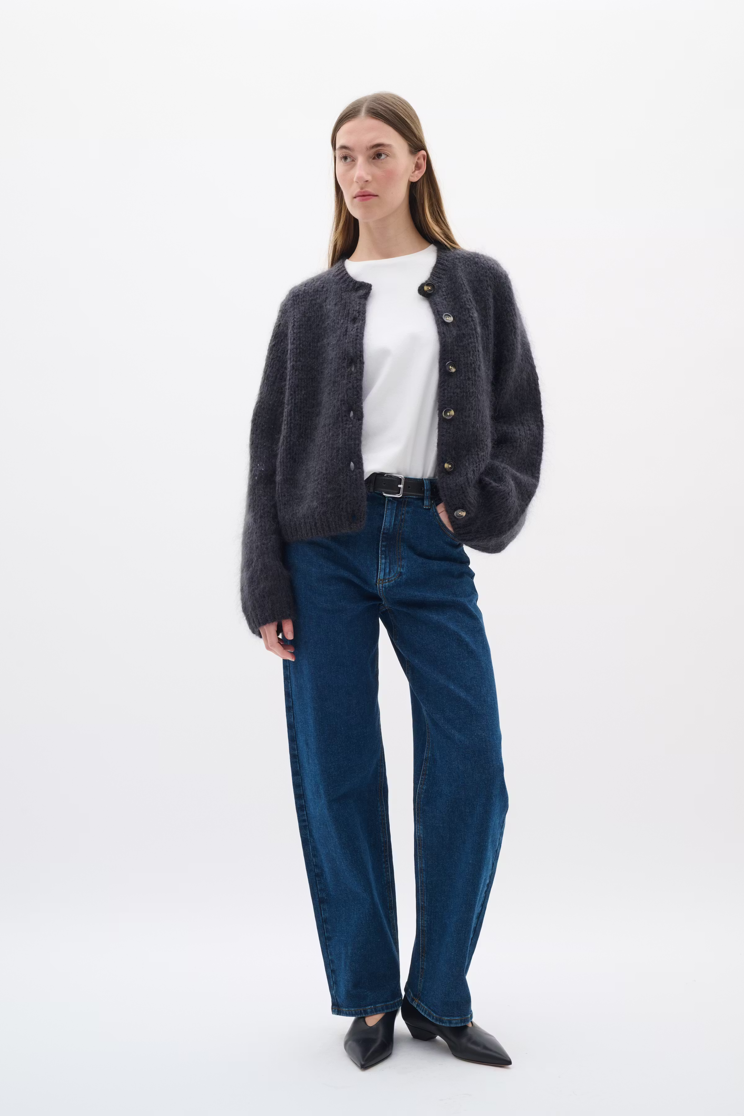 JetraIW Mohair Cardigan LOOKBOOK FRONT 30109620-300596