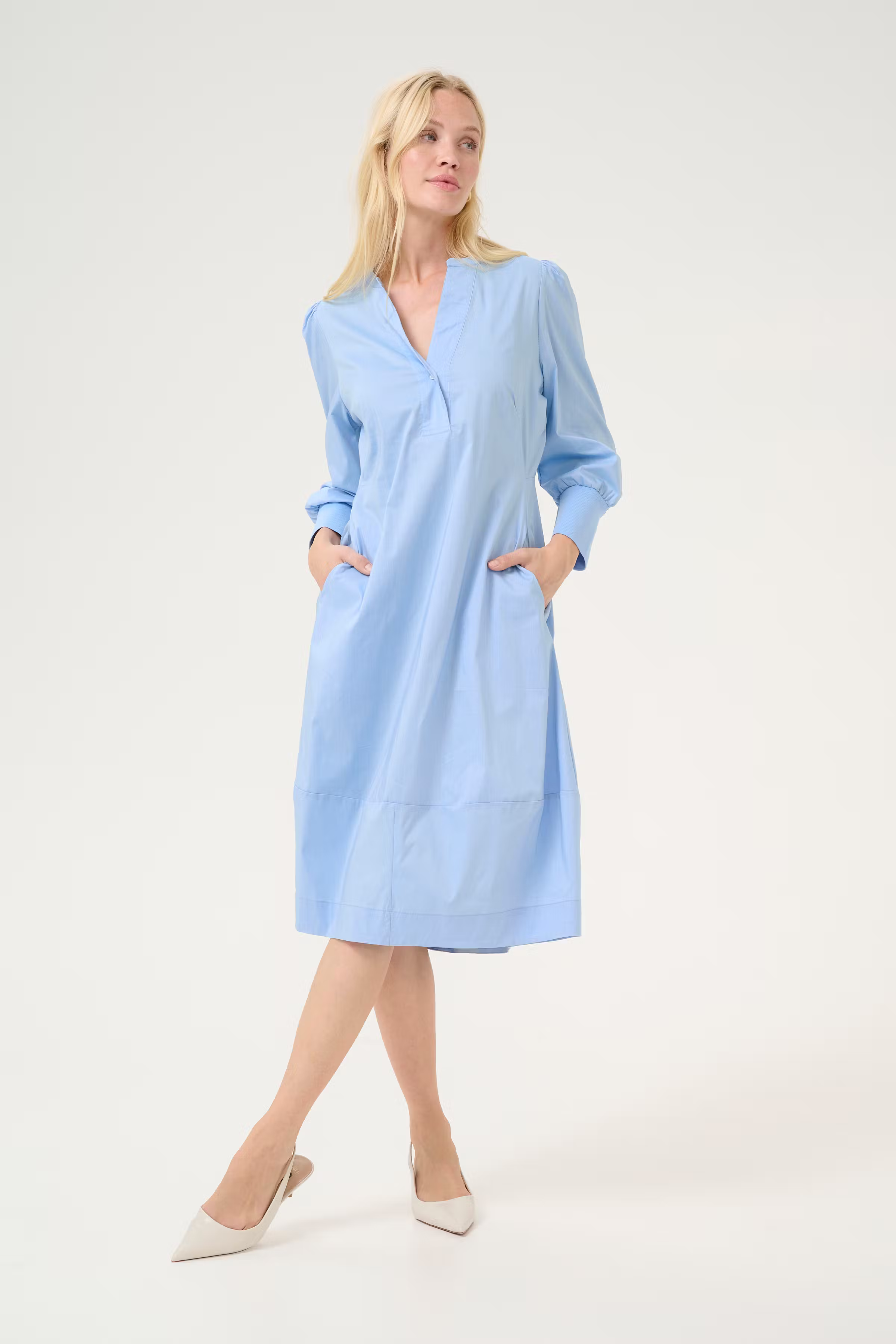 CUantoinett Kleid mit 3/4-Ärmeln LOOKBOOK FRONT 50110059-164019