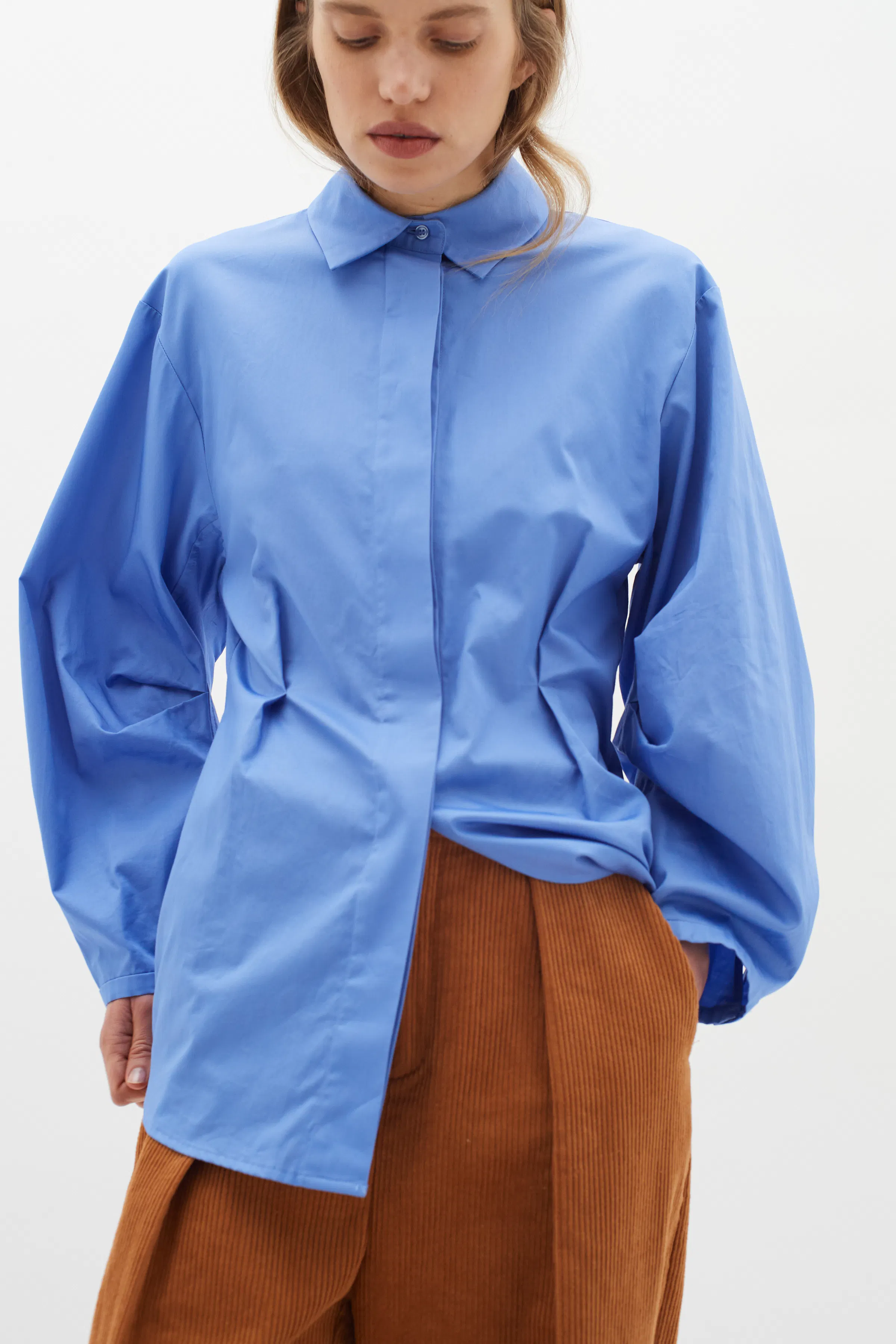 ウェア keio KeixIW Shirt in mocha grey / nature cotton