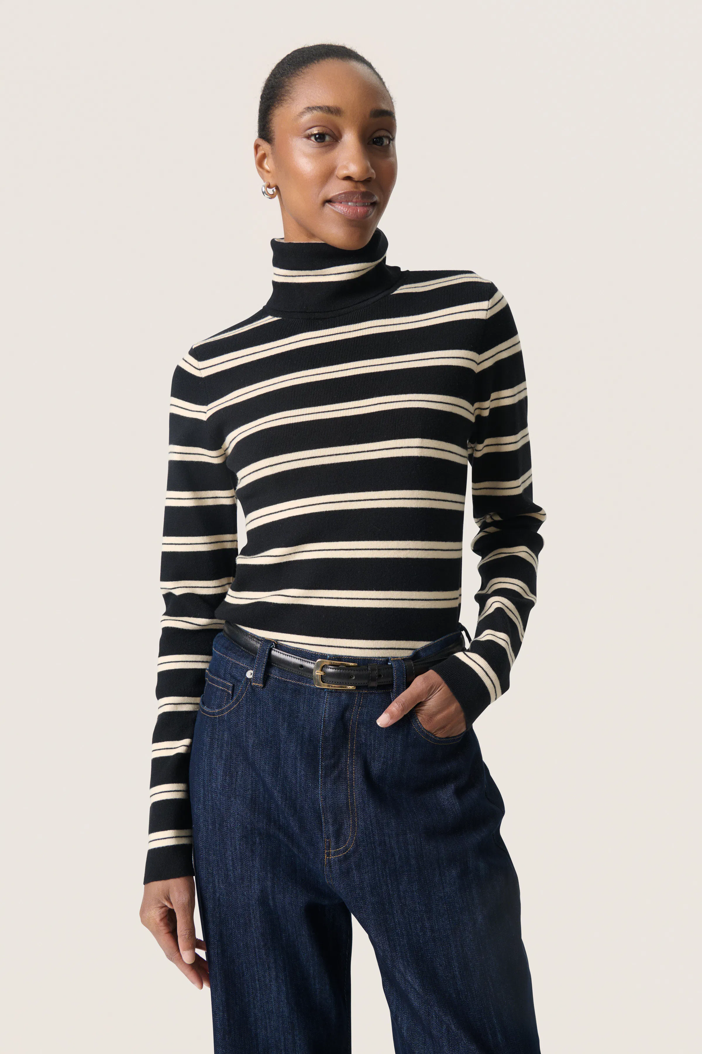 SLSpina Pullover in palace blue and white stripe colour