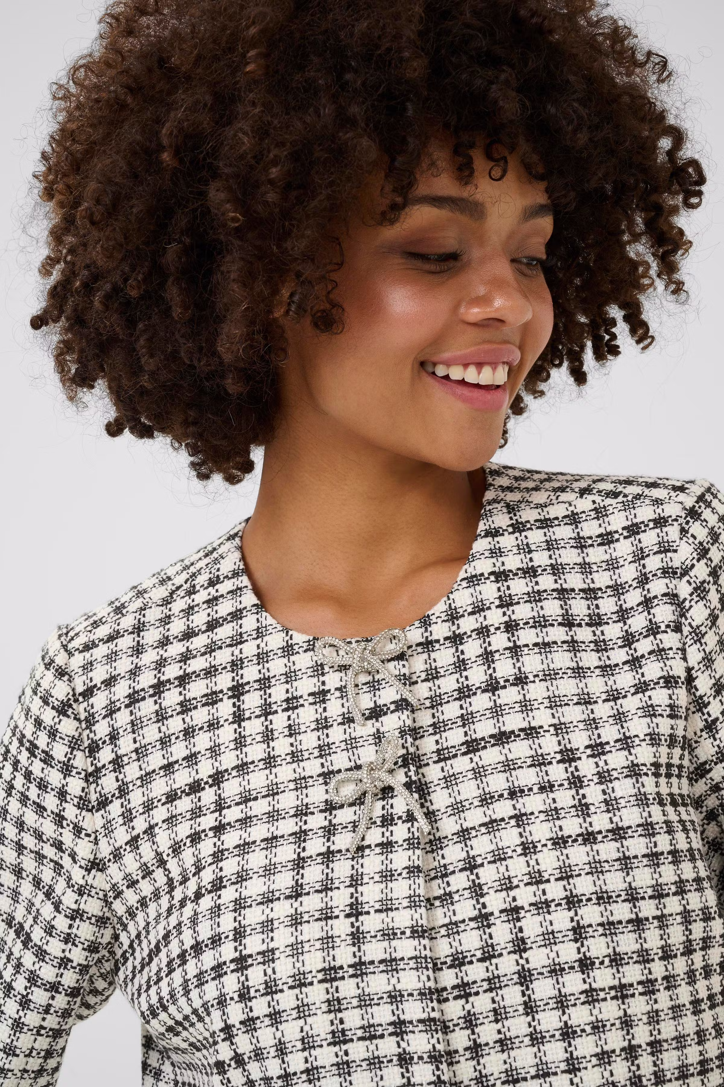 CUheaven Bouclé jakke med sløjfer LOOKBOOK DETAIL 50112519-108698