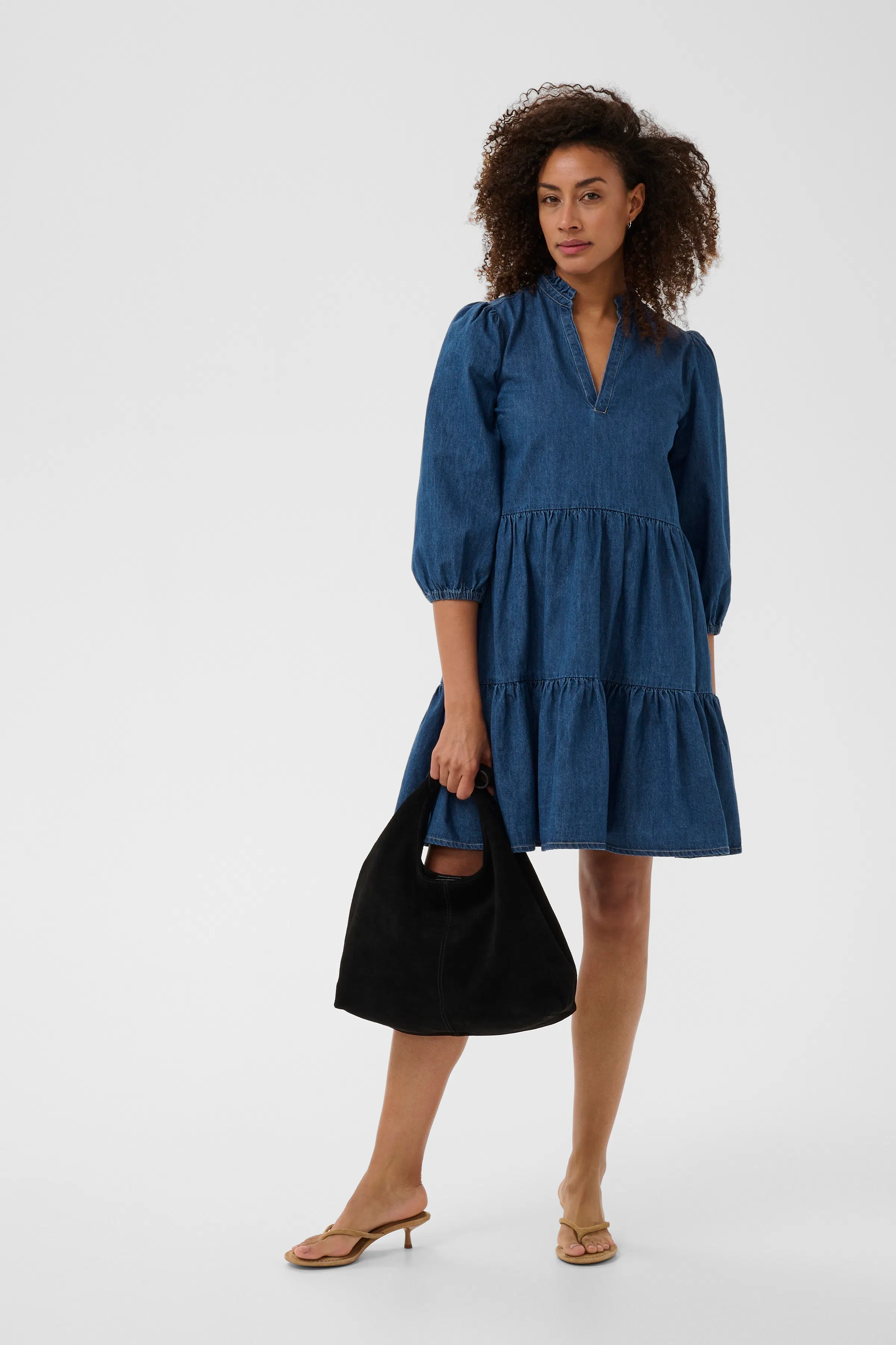 AminasePW Linen Dress in pink nectar colour