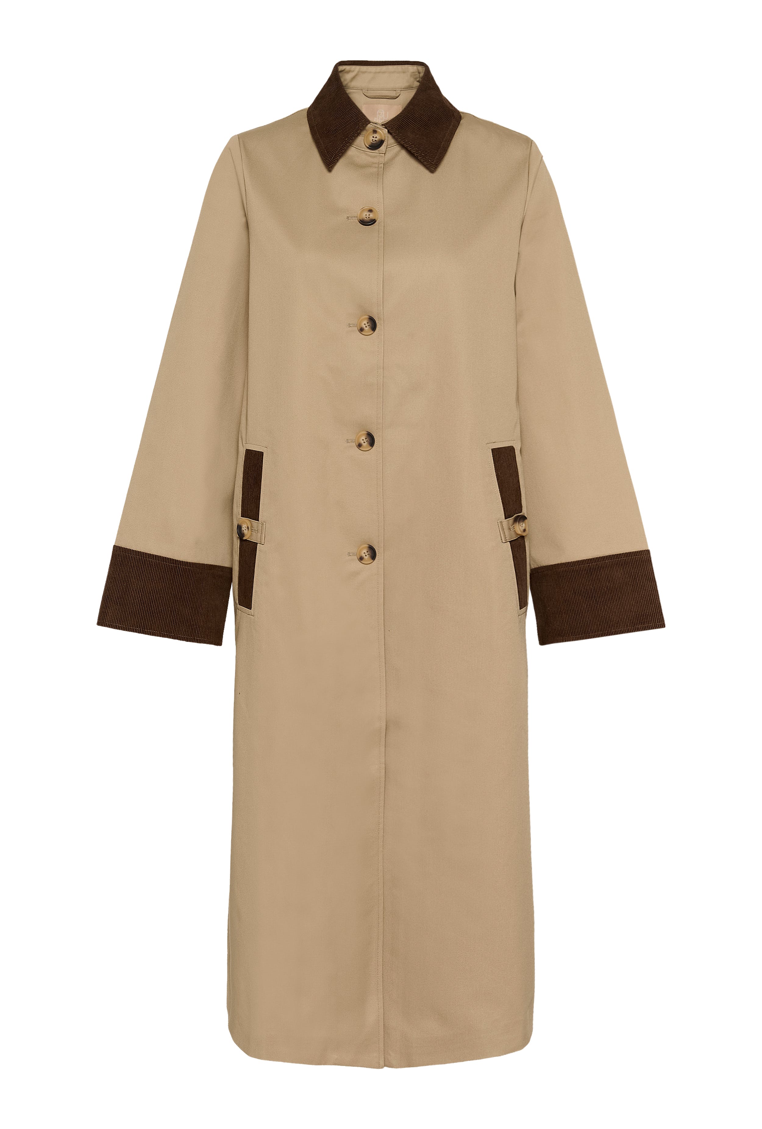 CUsasha Trenchcoat met corduroy details LOOKBOOK FRONT 50112574-171009